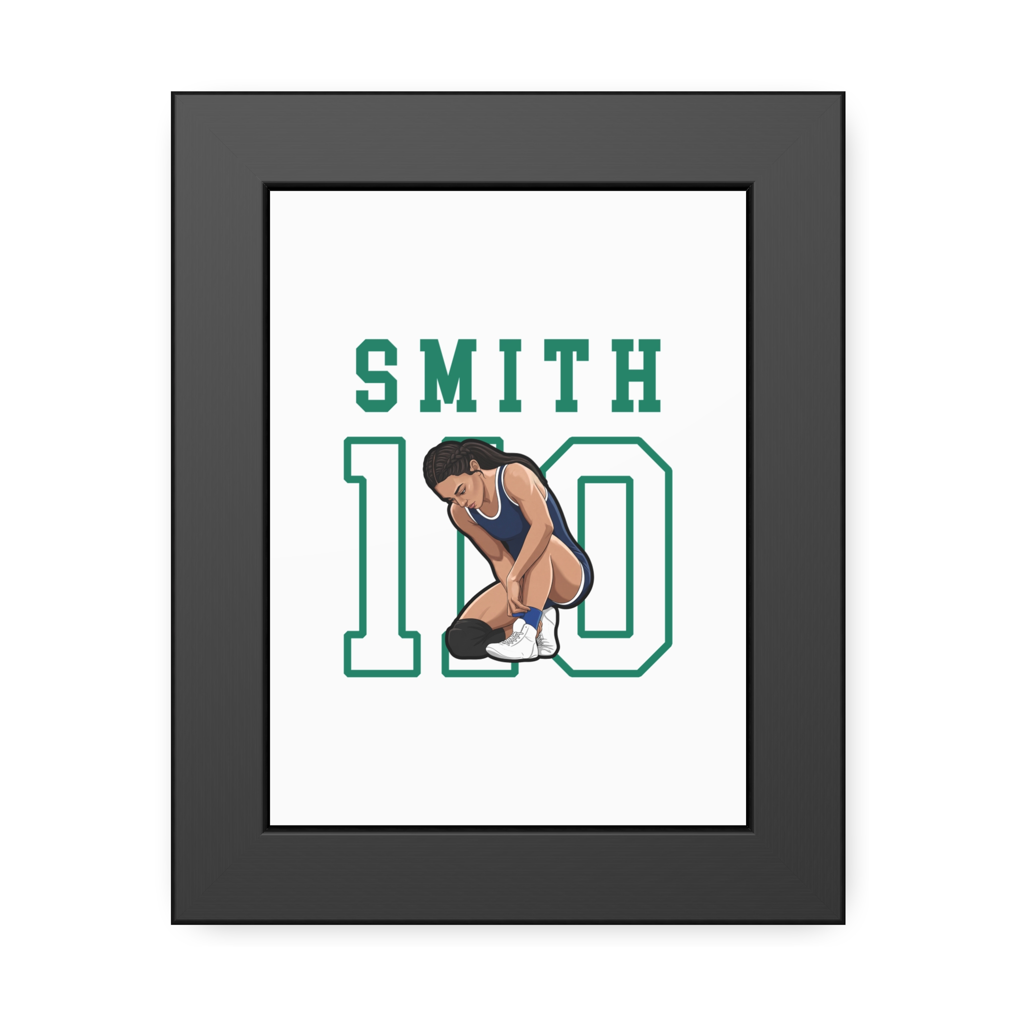 Framed Poster — character_shirsey in Black