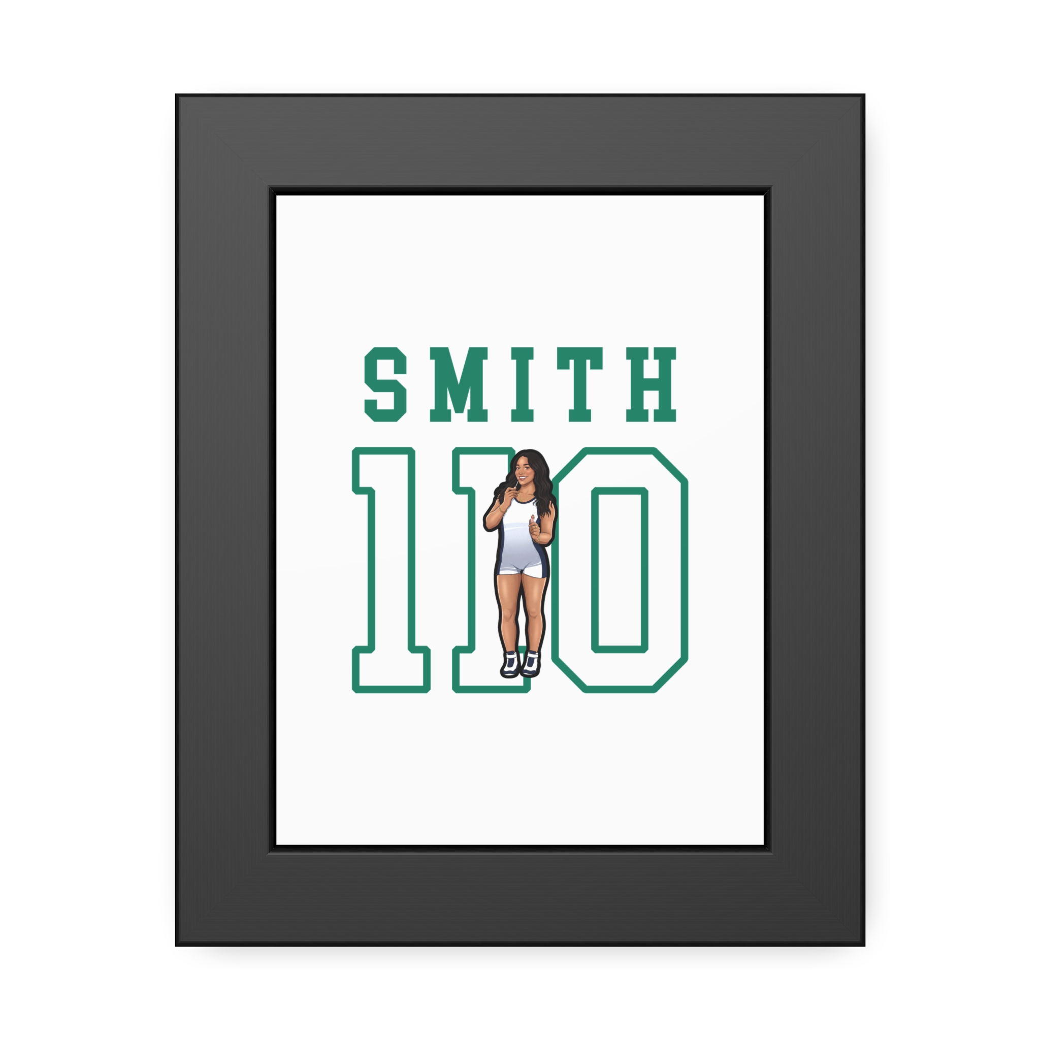 Framed Poster — character_shirsey in Black