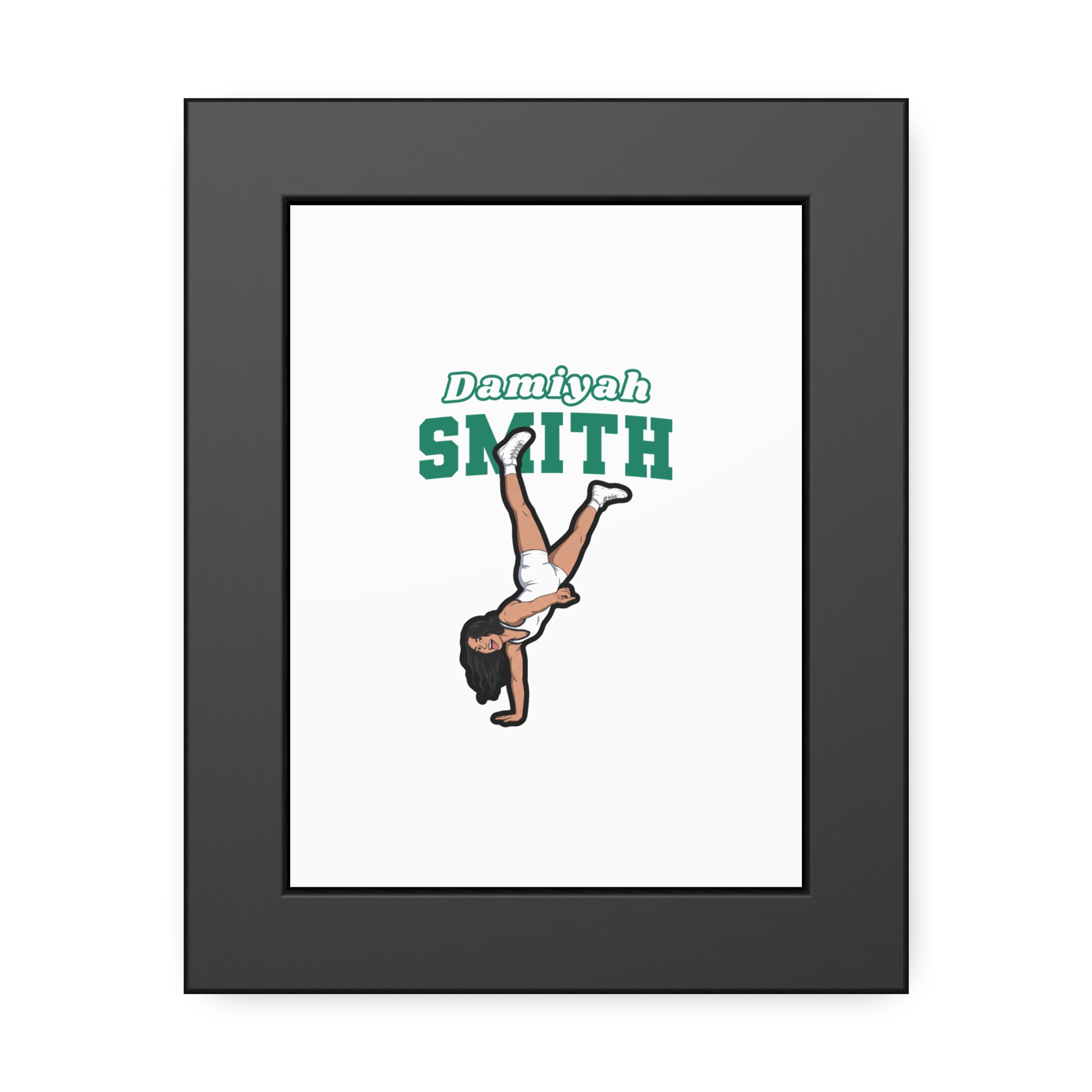 Framed Poster — character_name_arch in Black