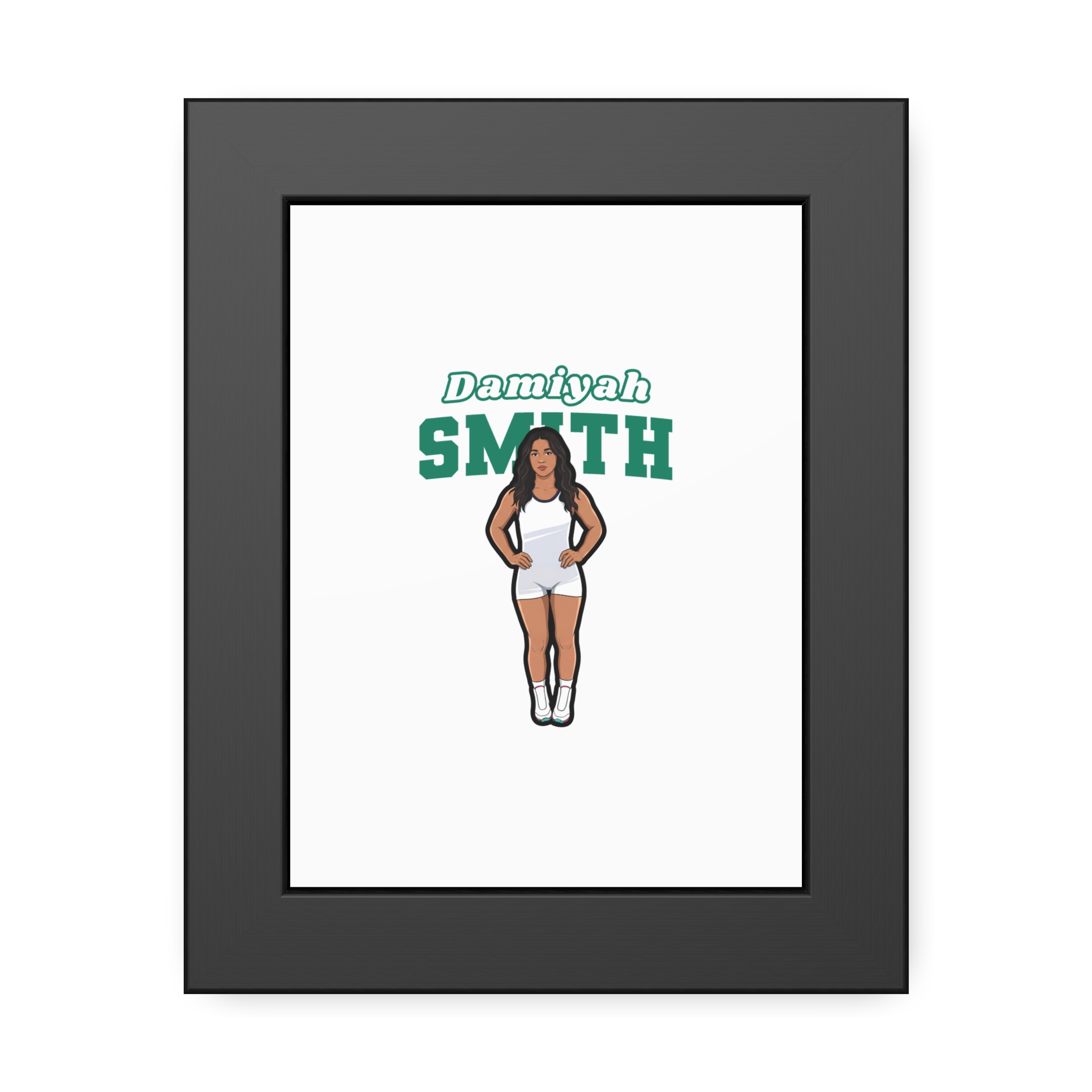 Framed Poster — character_name_arch in Black