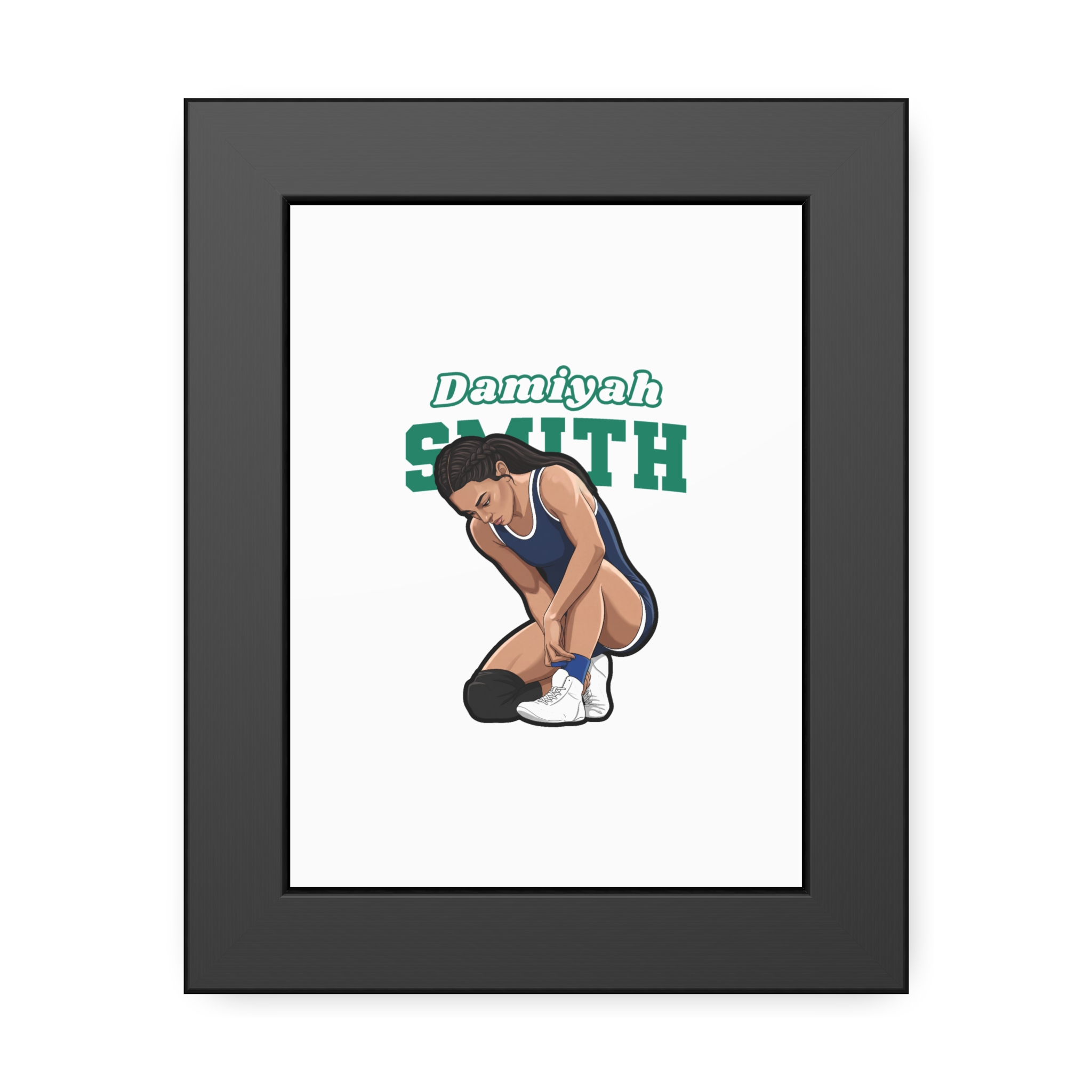 Framed Poster — character_name_arch in Black
