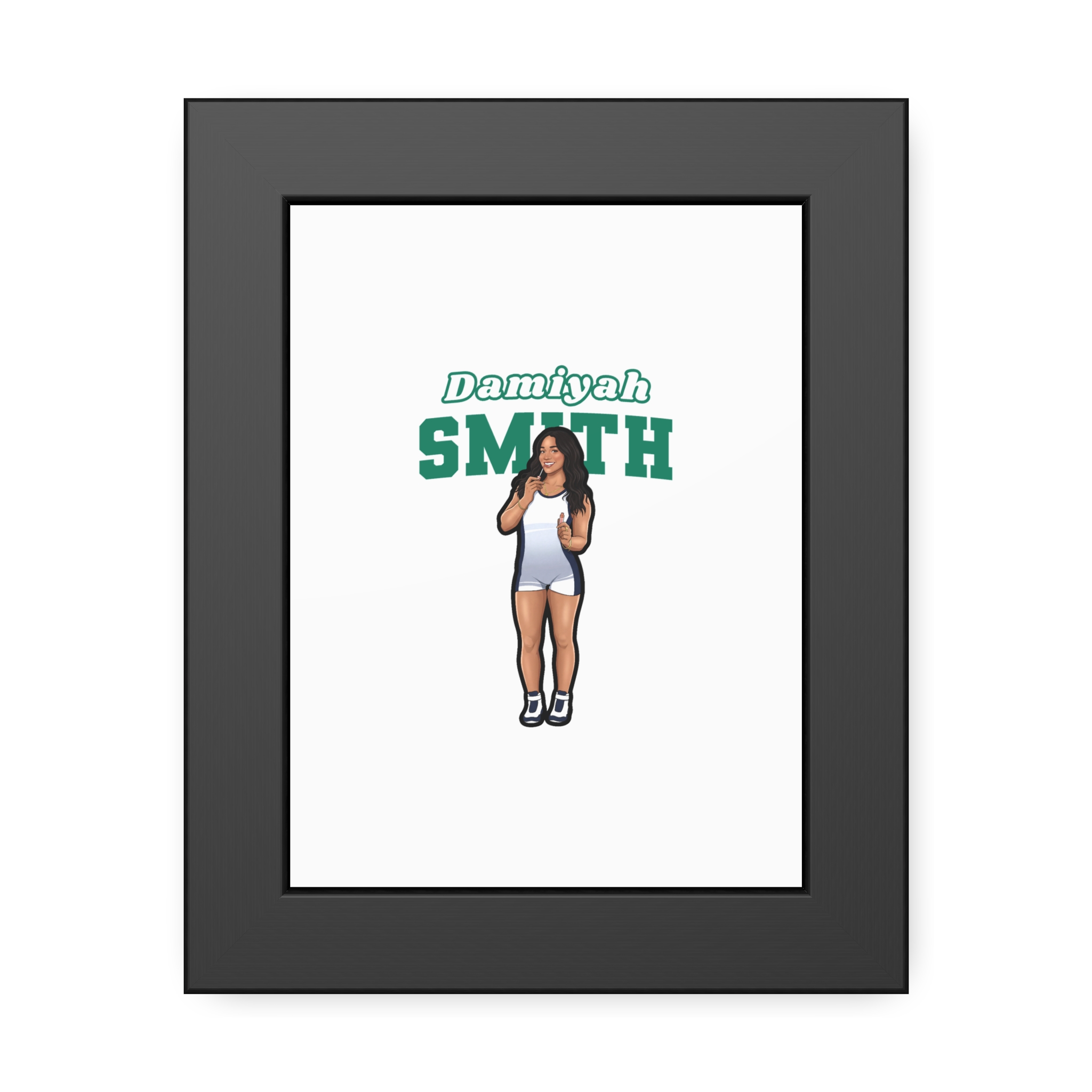 Framed Poster — character_name_arch in Black