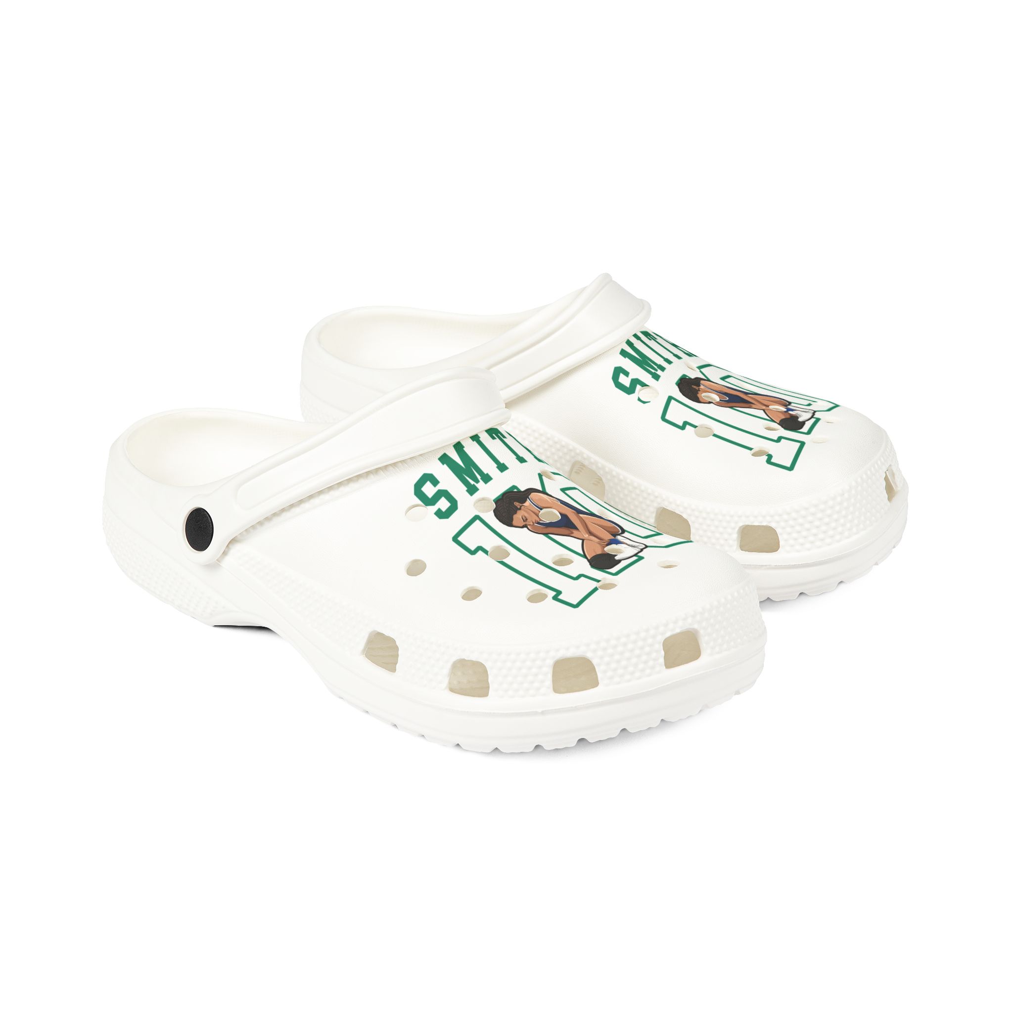 Rubber Clogs — character_shirsey in White