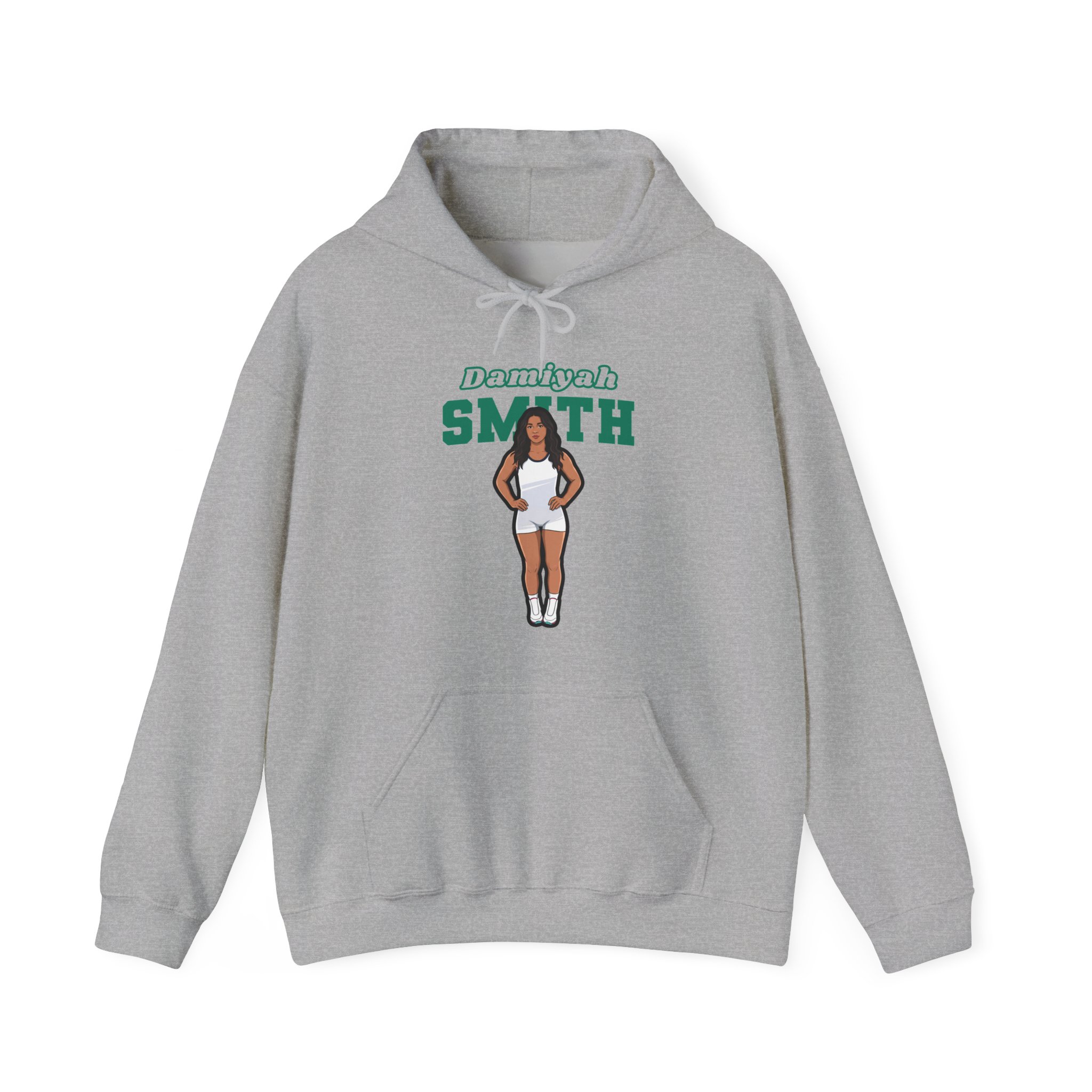 Hoodie — character_name_arch in Grey