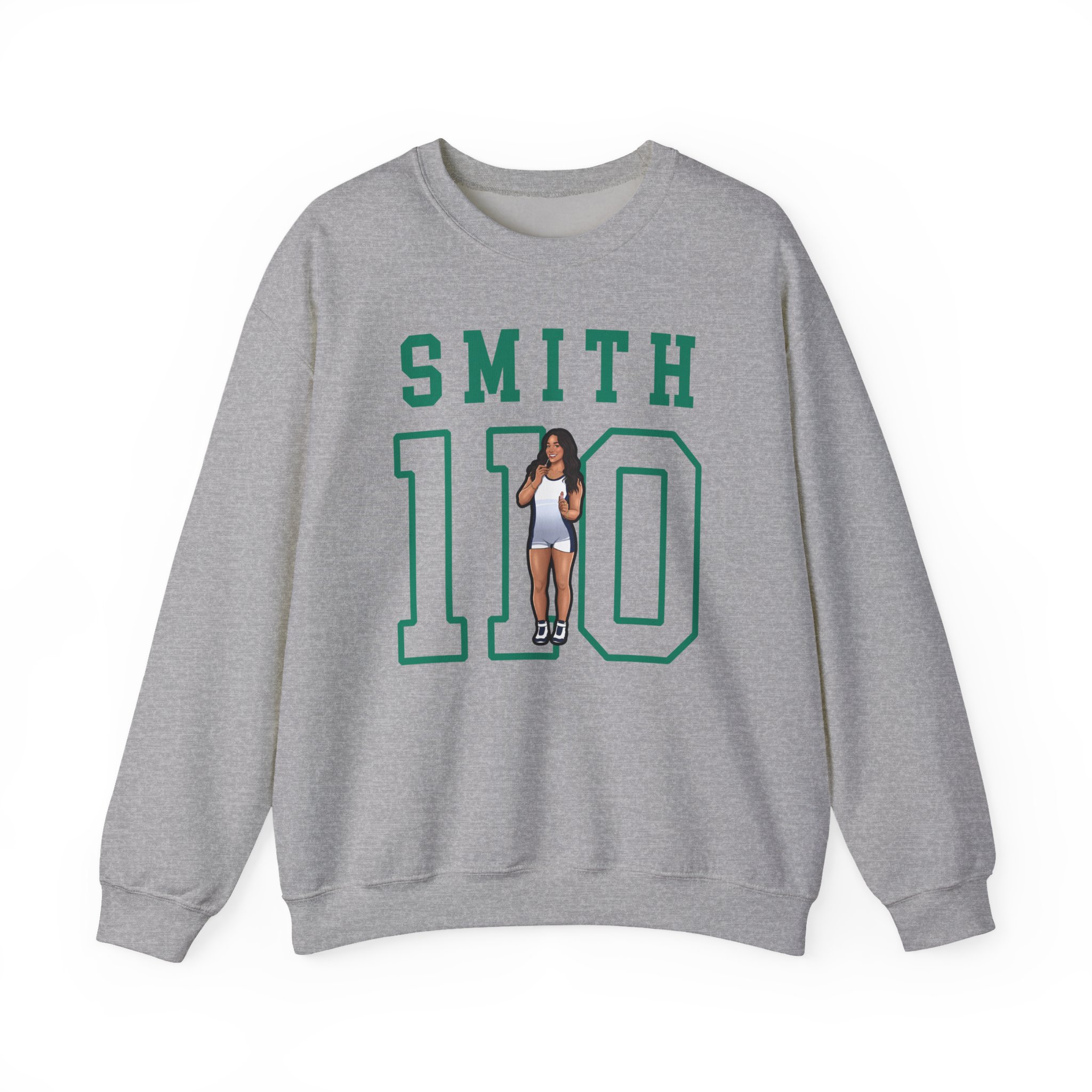 Crewneck Sweatshirt — character_shirsey in Grey