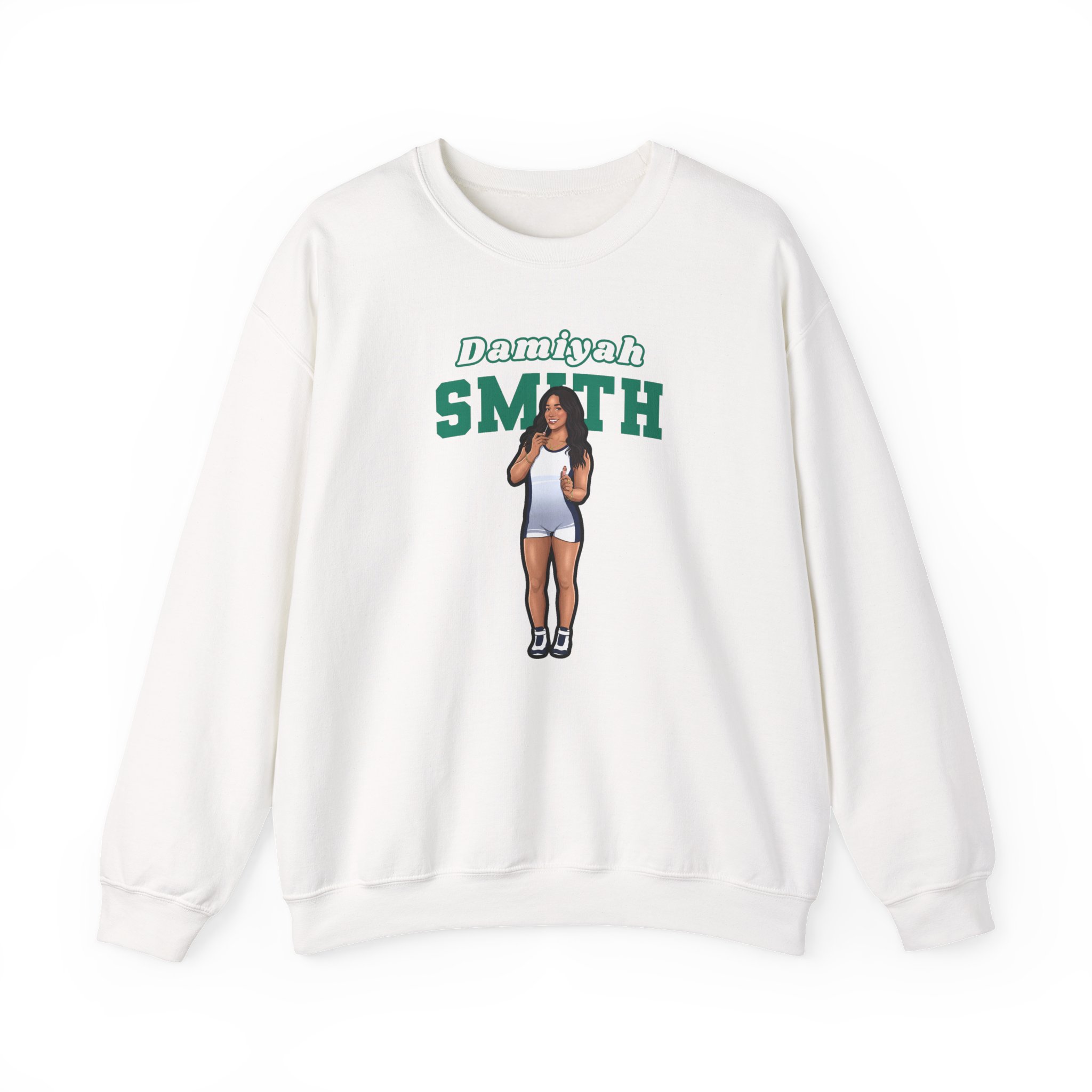Crewneck Sweatshirt — character_name_arch in White