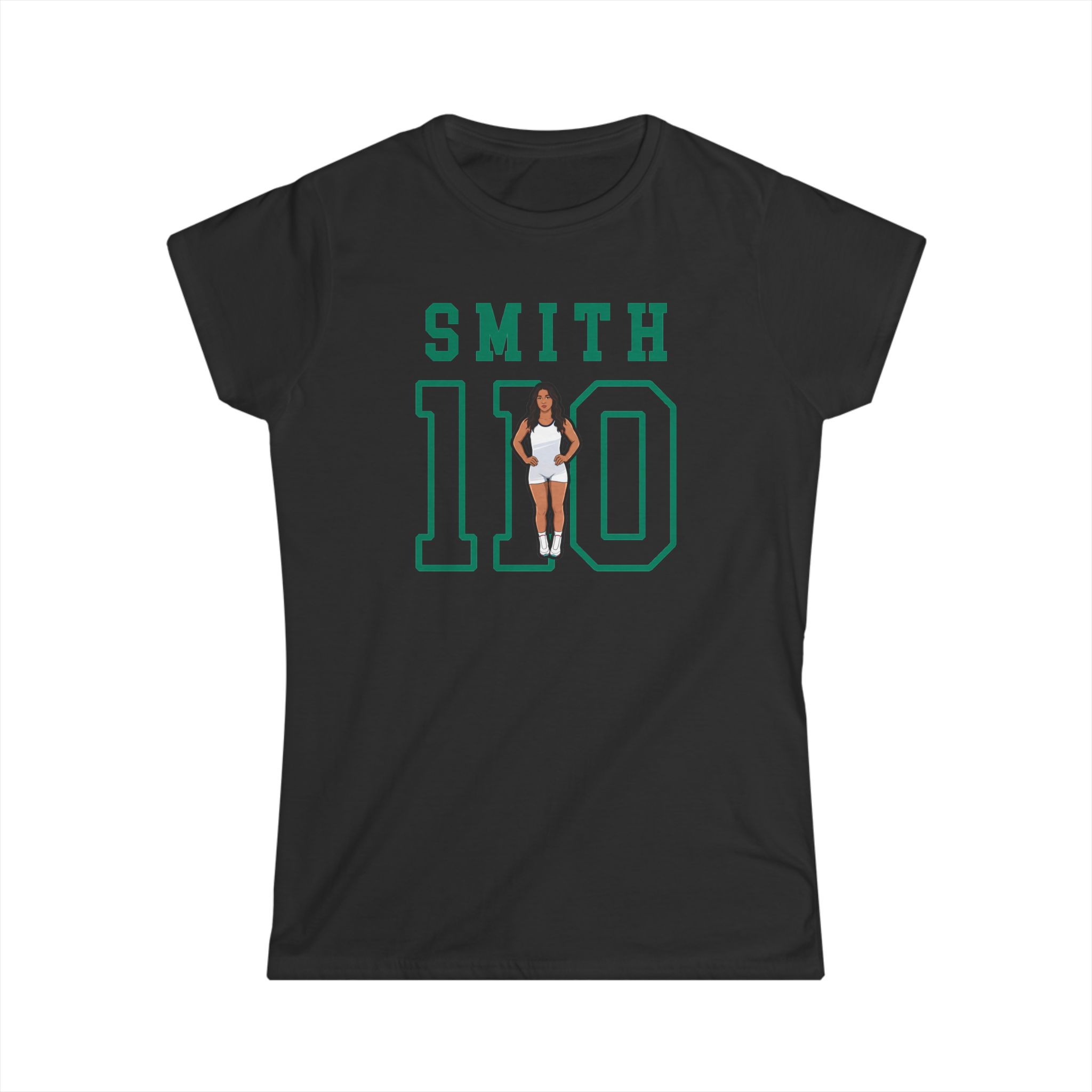 Women's Softstyle Tee — character_shirsey in Black