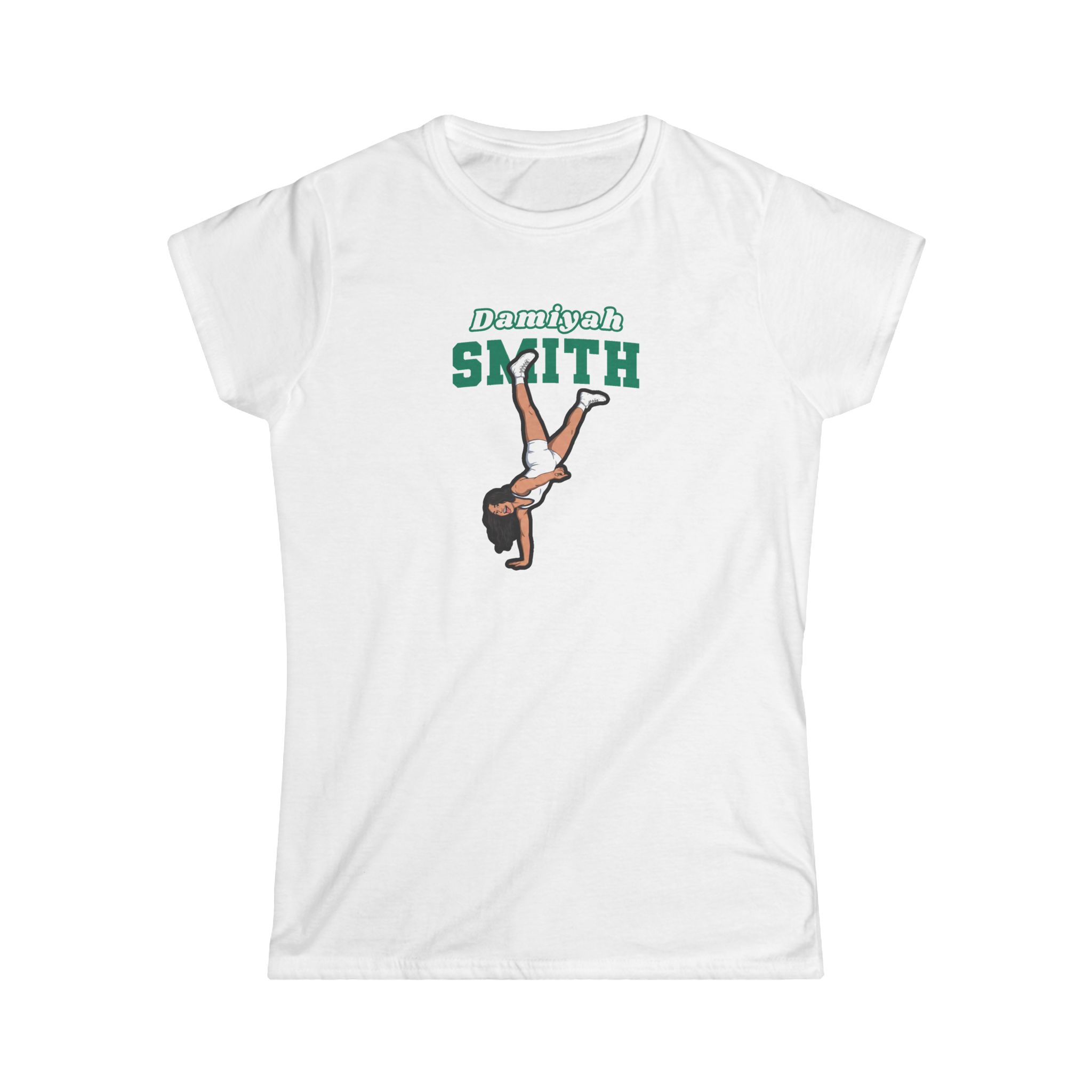 Women's Softstyle Tee — character_name_arch in White