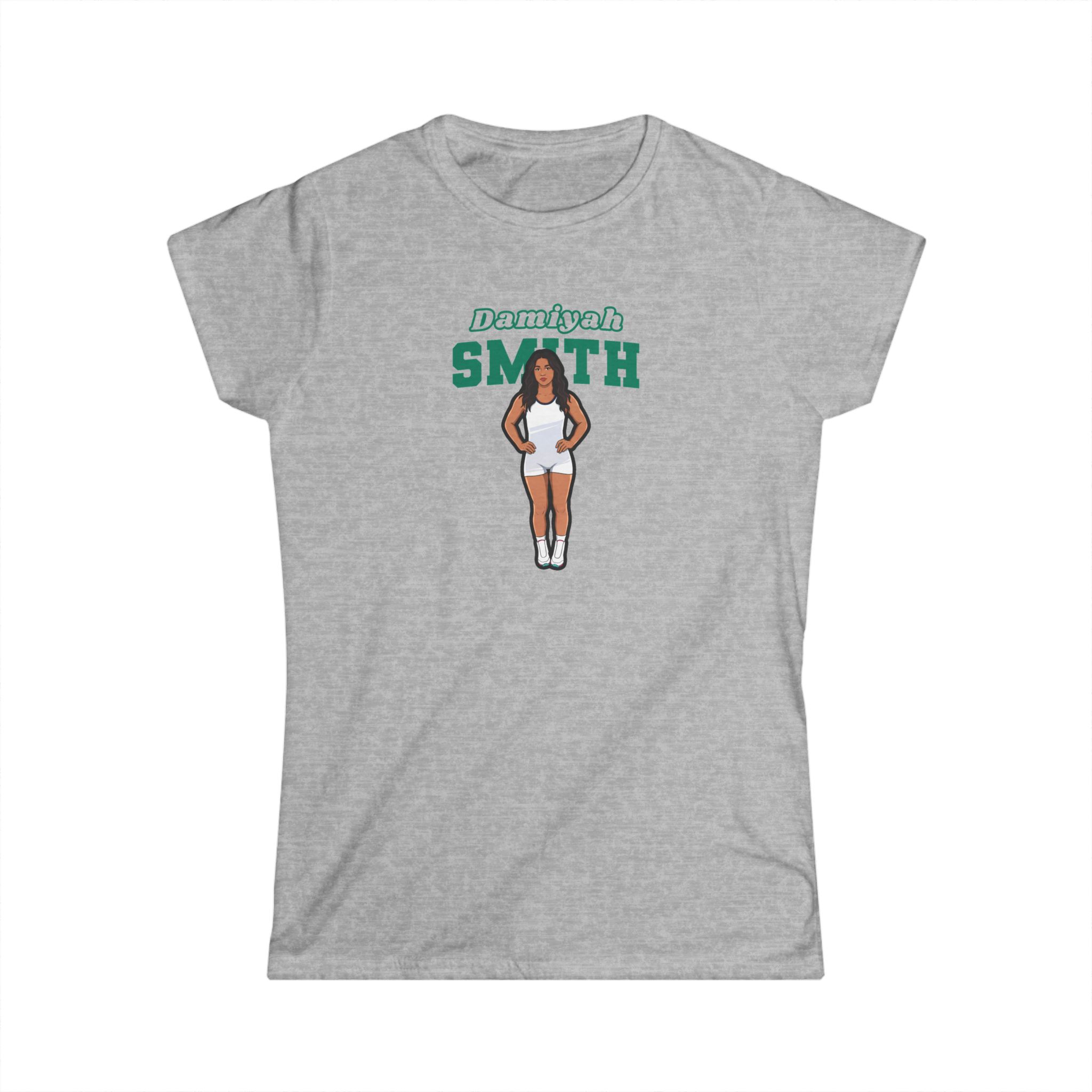 Women's Softstyle Tee — character_name_arch in Grey