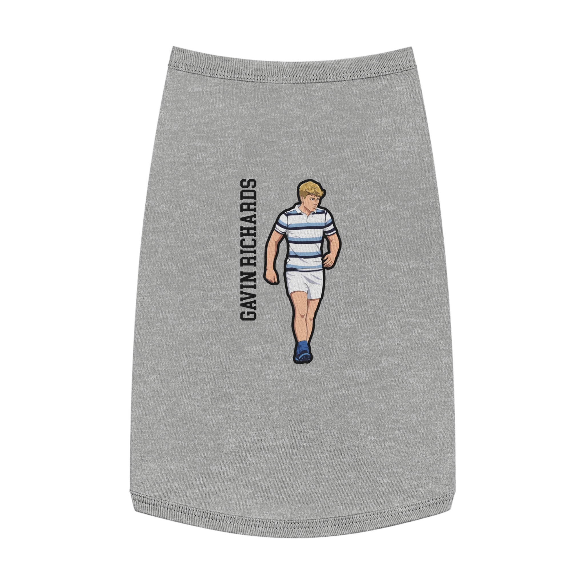 Pet Tank Top — character_name_vertical in White