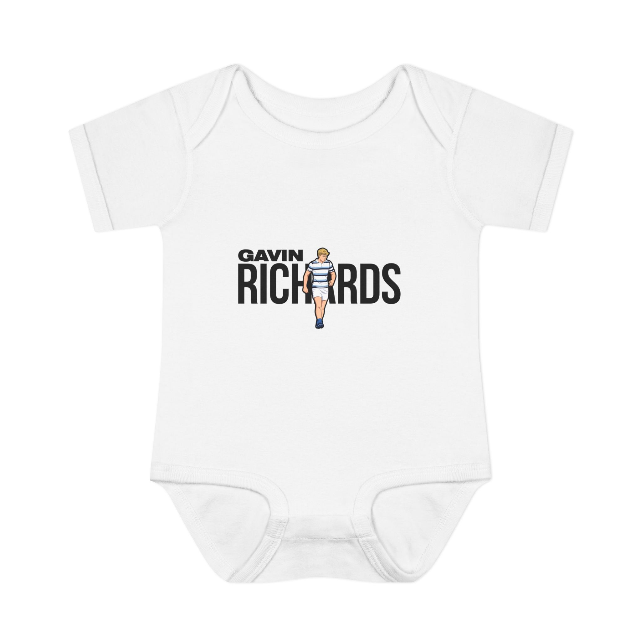 Baby Onesie — character_player_name in White