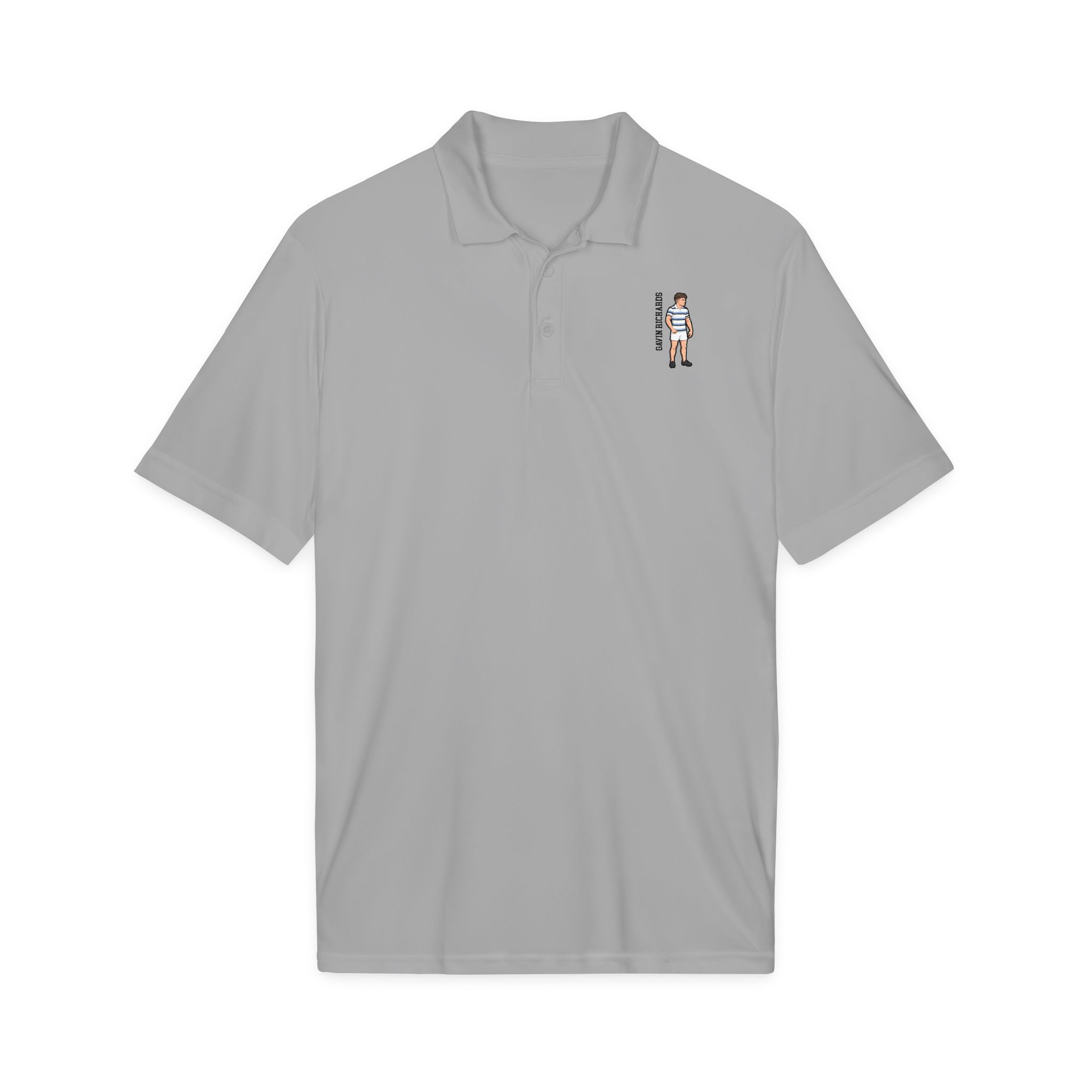 Performance Polo — character_name_vertical in Silver