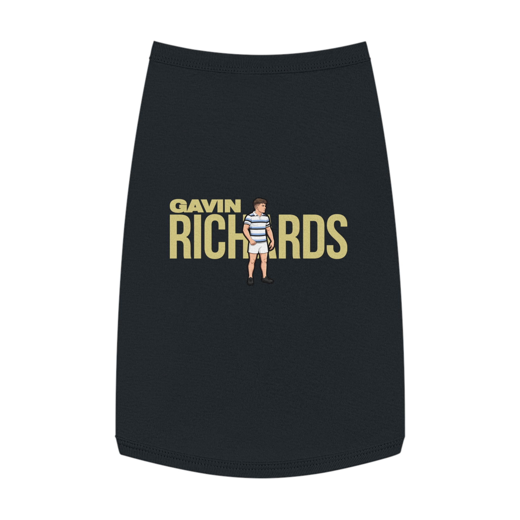Pet Tank Top — character_player_name in Black