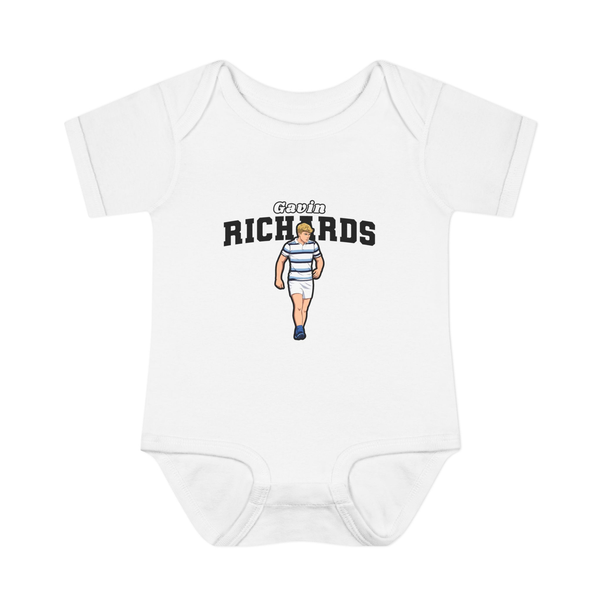 Baby Onesie — character_name_arch in White