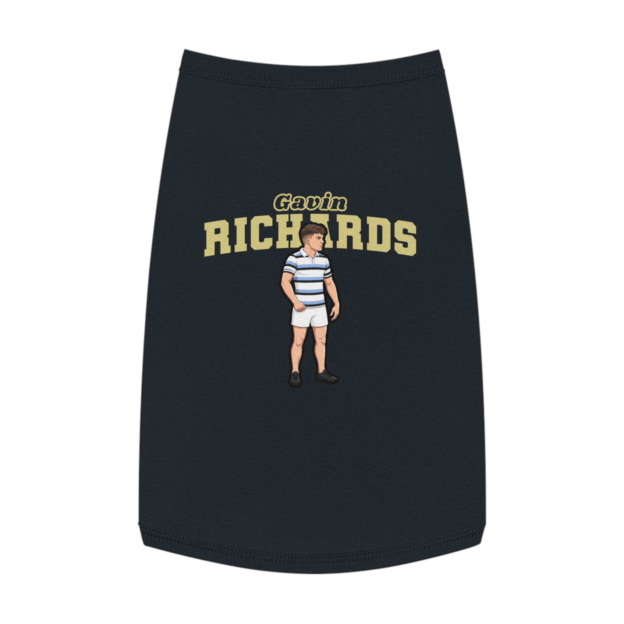 Pet Tank Top — character_name_arch in Black