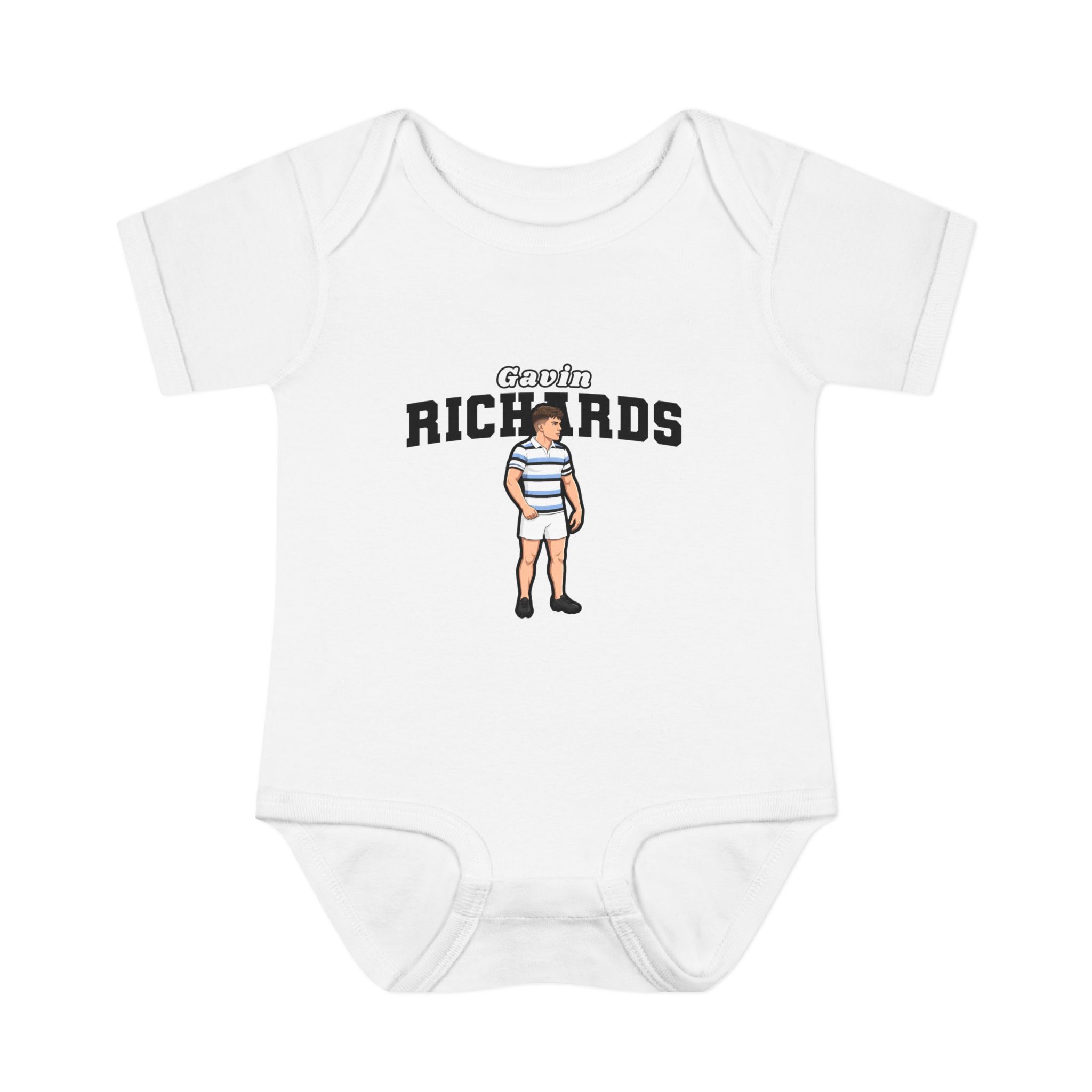 Baby Onesie — character_name_arch in White