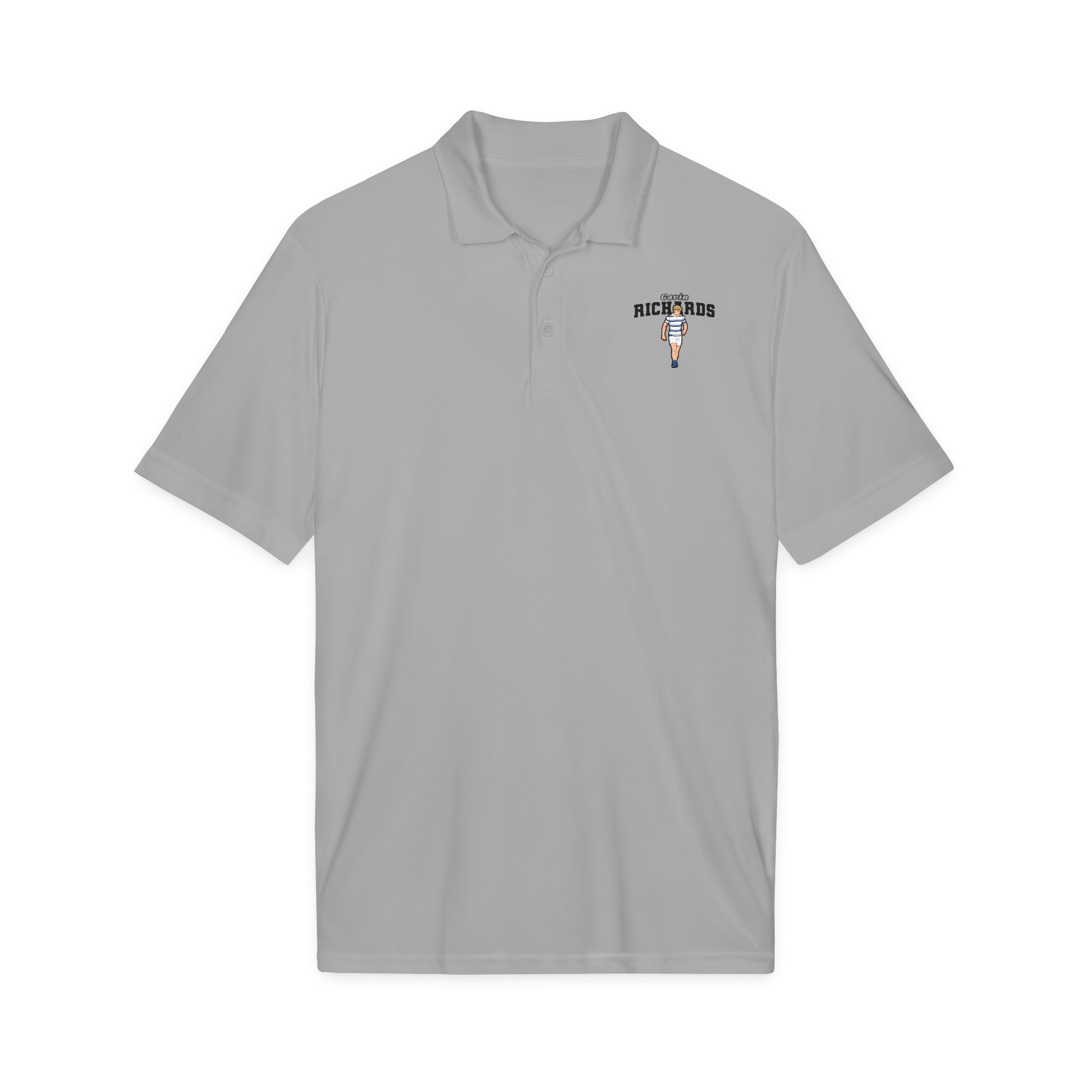 Performance Polo — character_name_arch in Silver