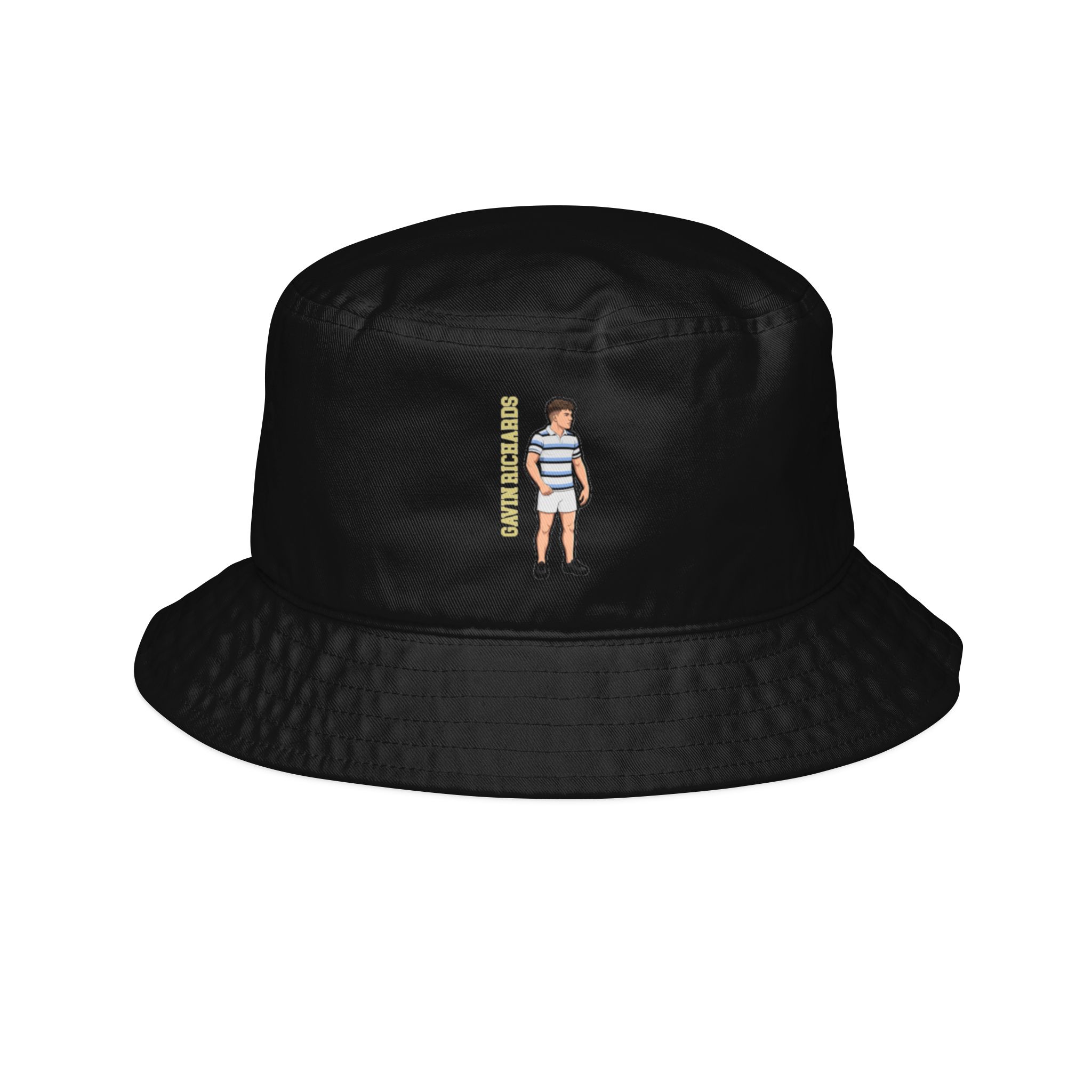 Bucket Hat — character_name_vertical in Black