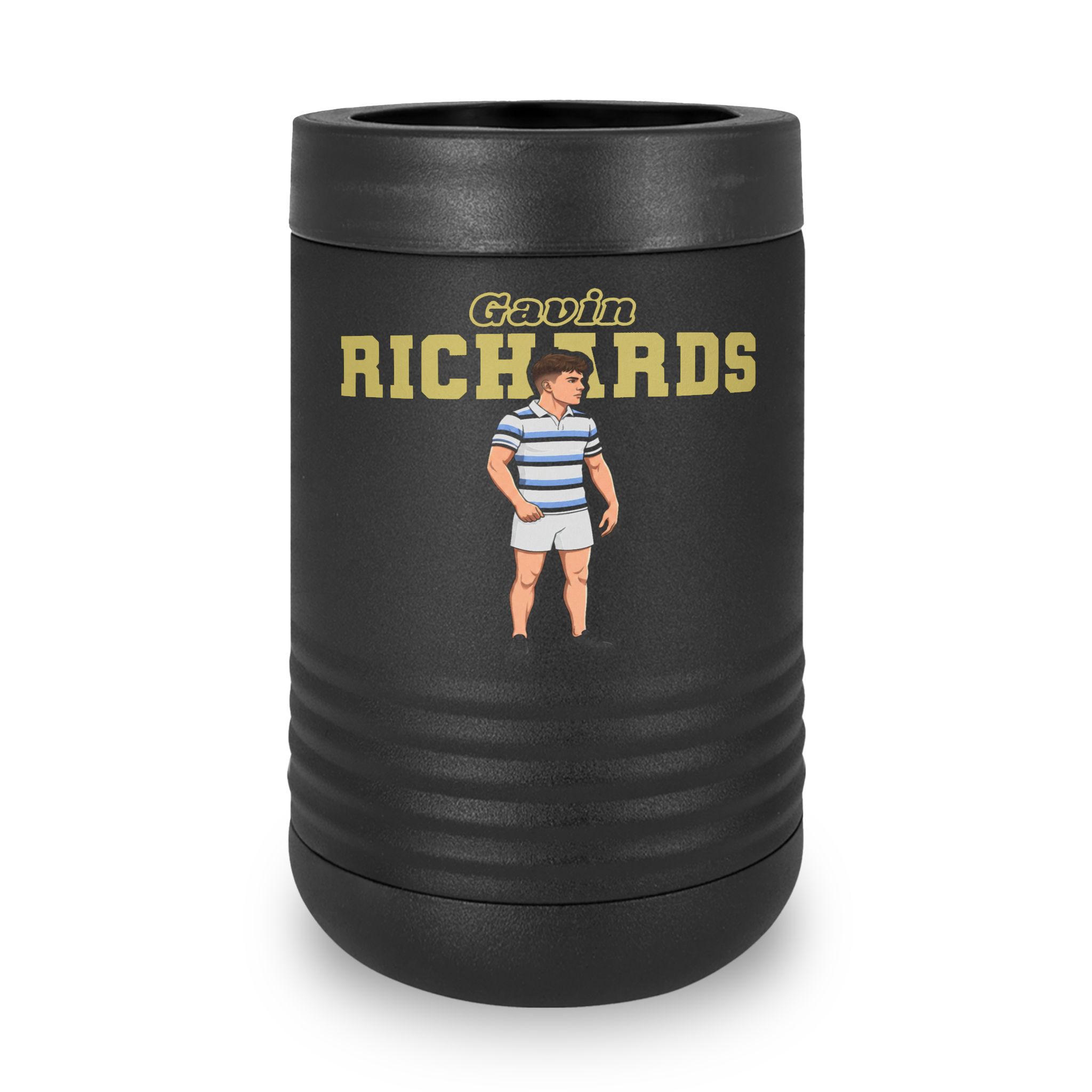 Stainless Can Cooler — character_name_arch in Black