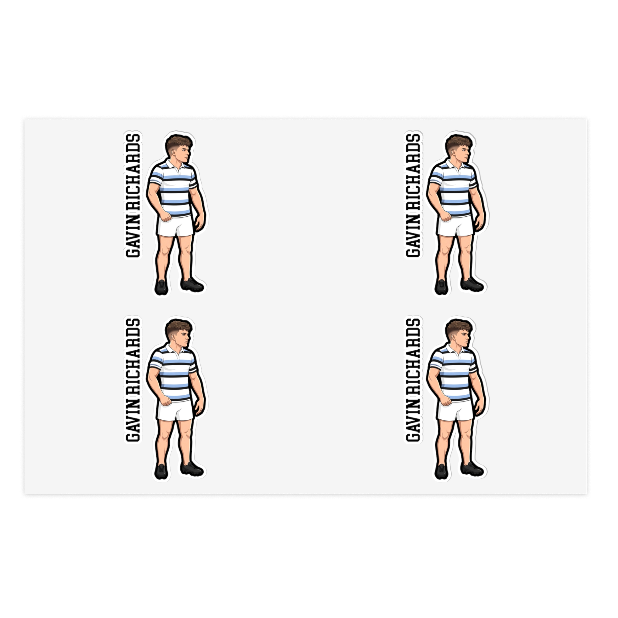Sticker Sheet — character_name_vertical in Classic