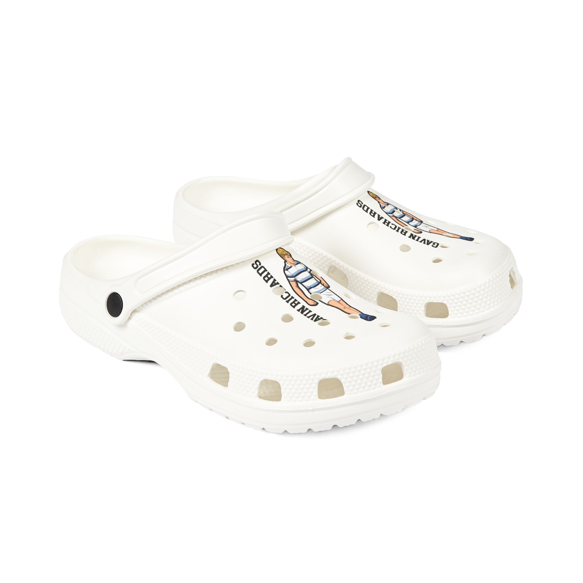 EVA Foam Rubber Shoes — character_name_vertical in White