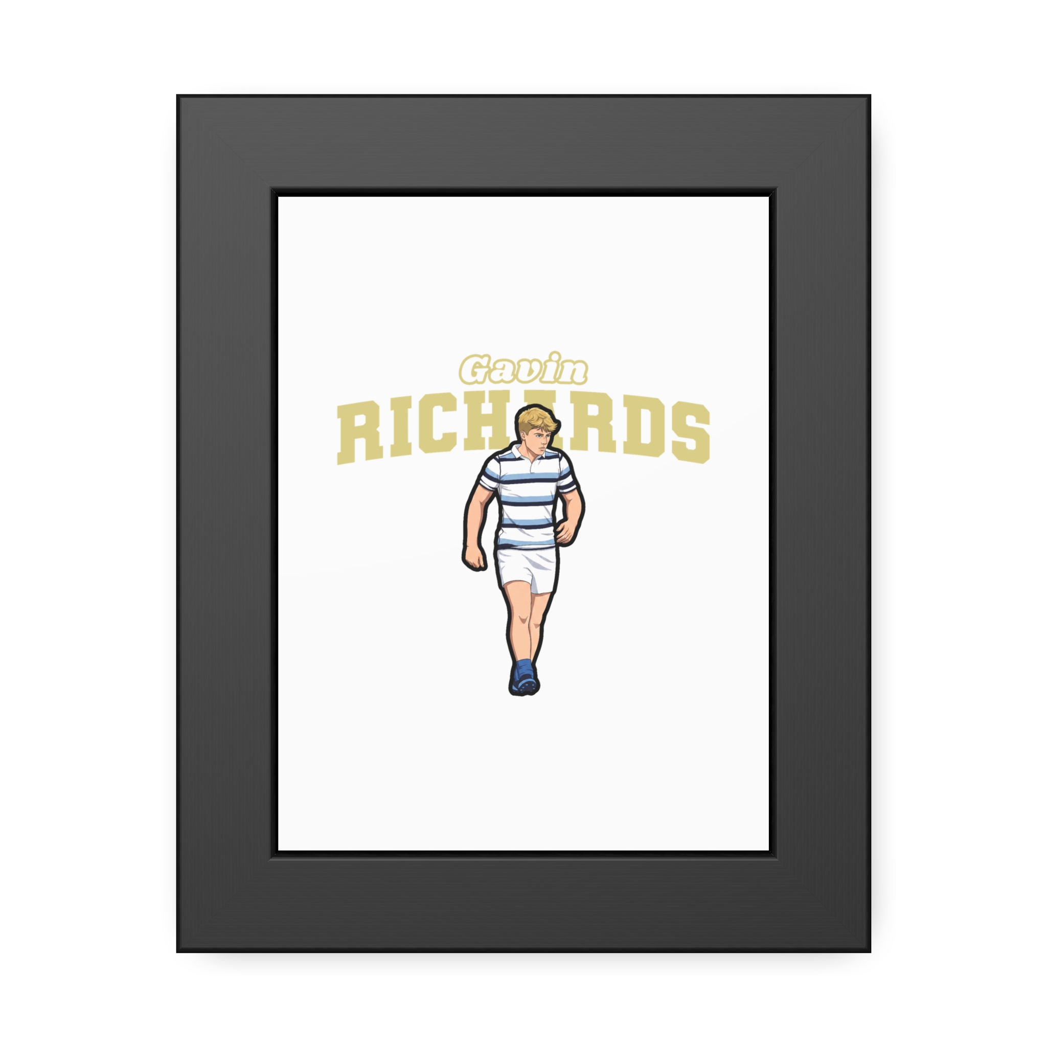 Framed Poster — character_name_arch in Black