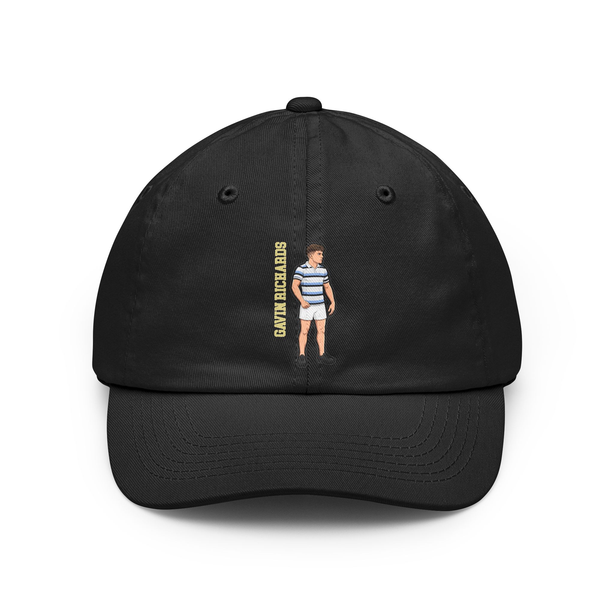 Dad Hat — character_name_vertical in Black