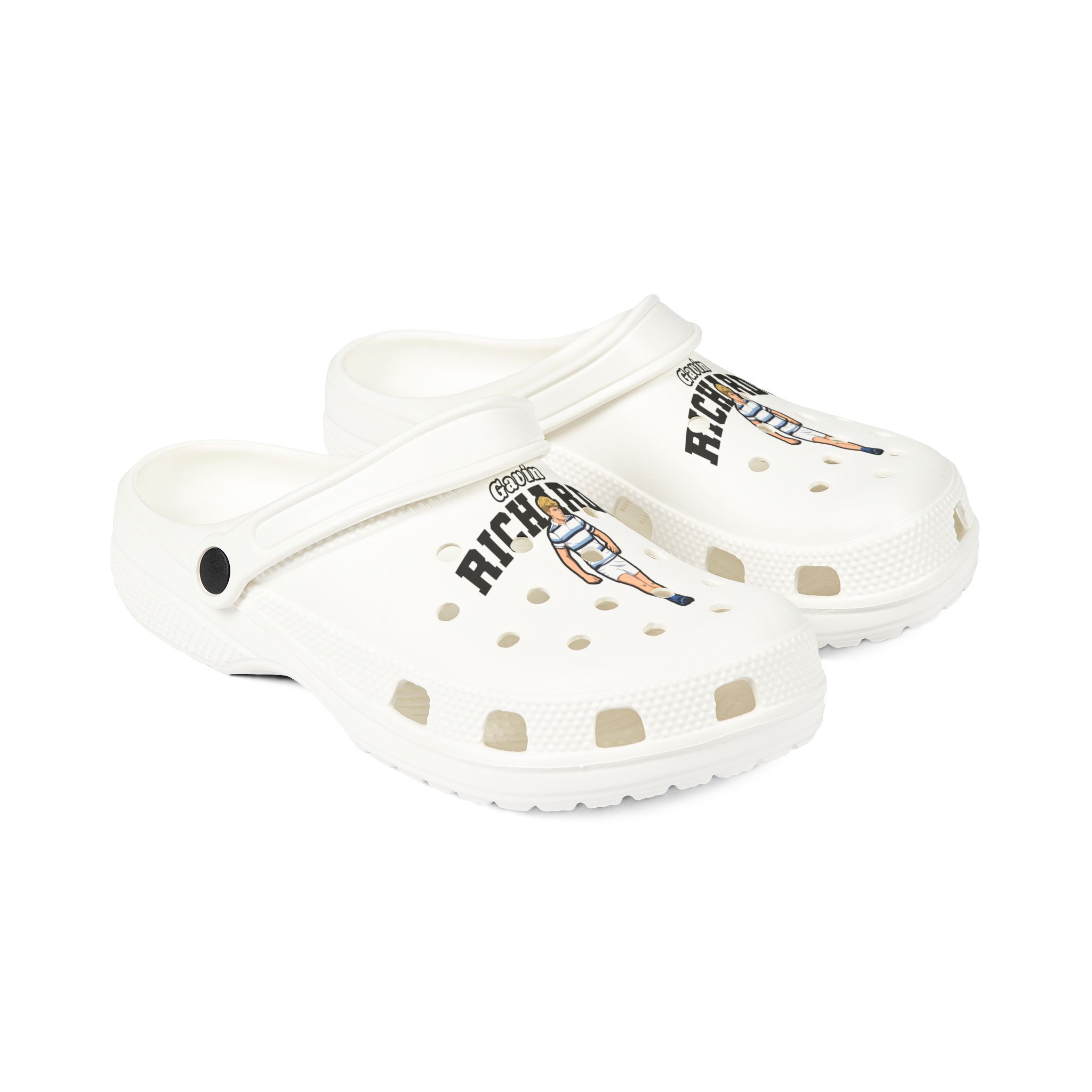 EVA Foam Rubber Shoes — character_name_arch in White