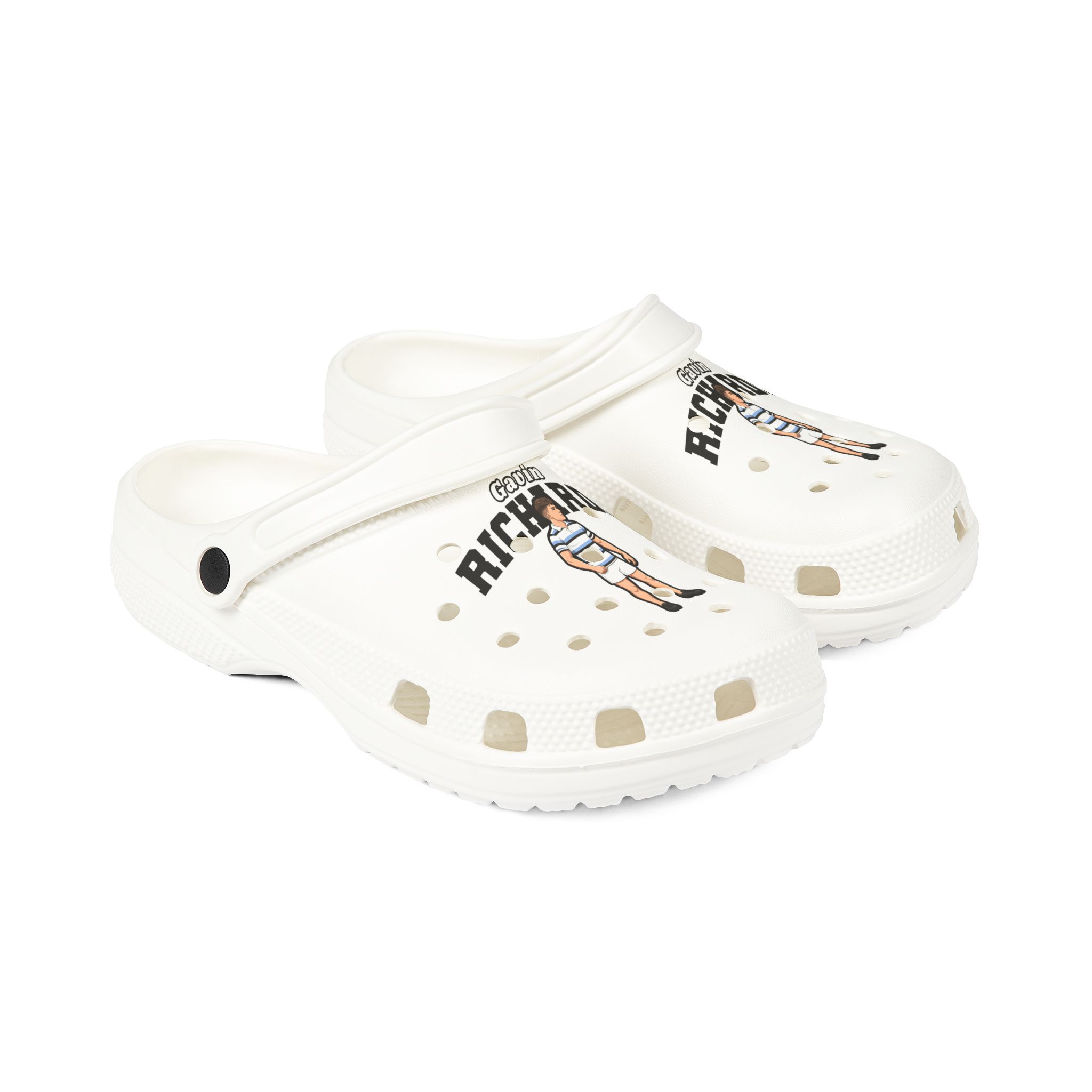 EVA Foam Rubber Shoes — character_name_arch in White