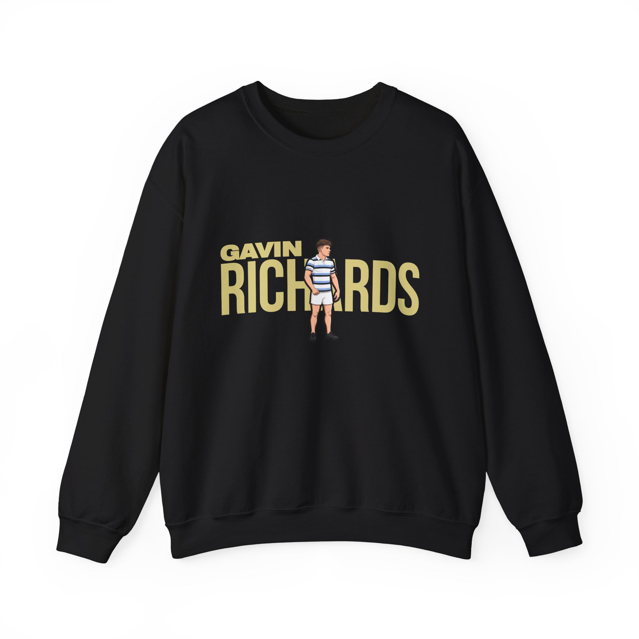Crewneck Sweatshirt — character_player_name in Black