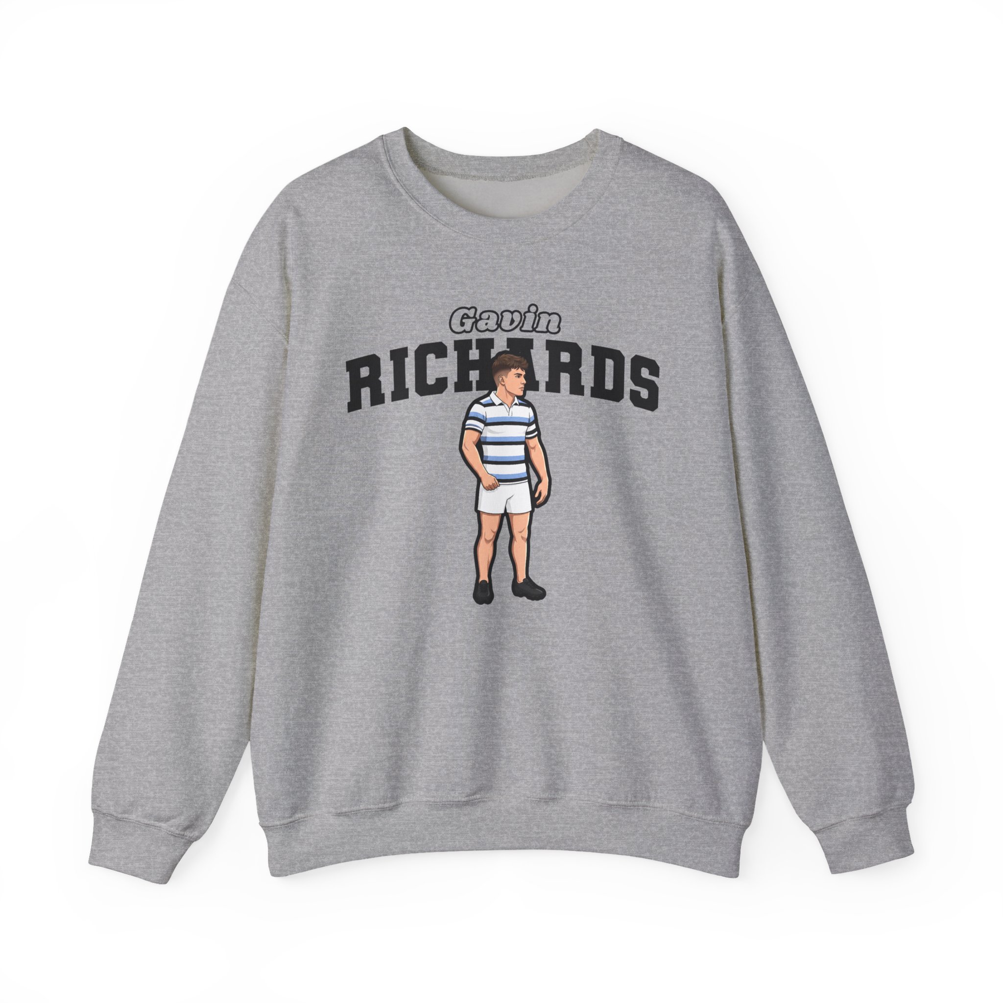 Crewneck Sweatshirt — character_name_arch in Grey