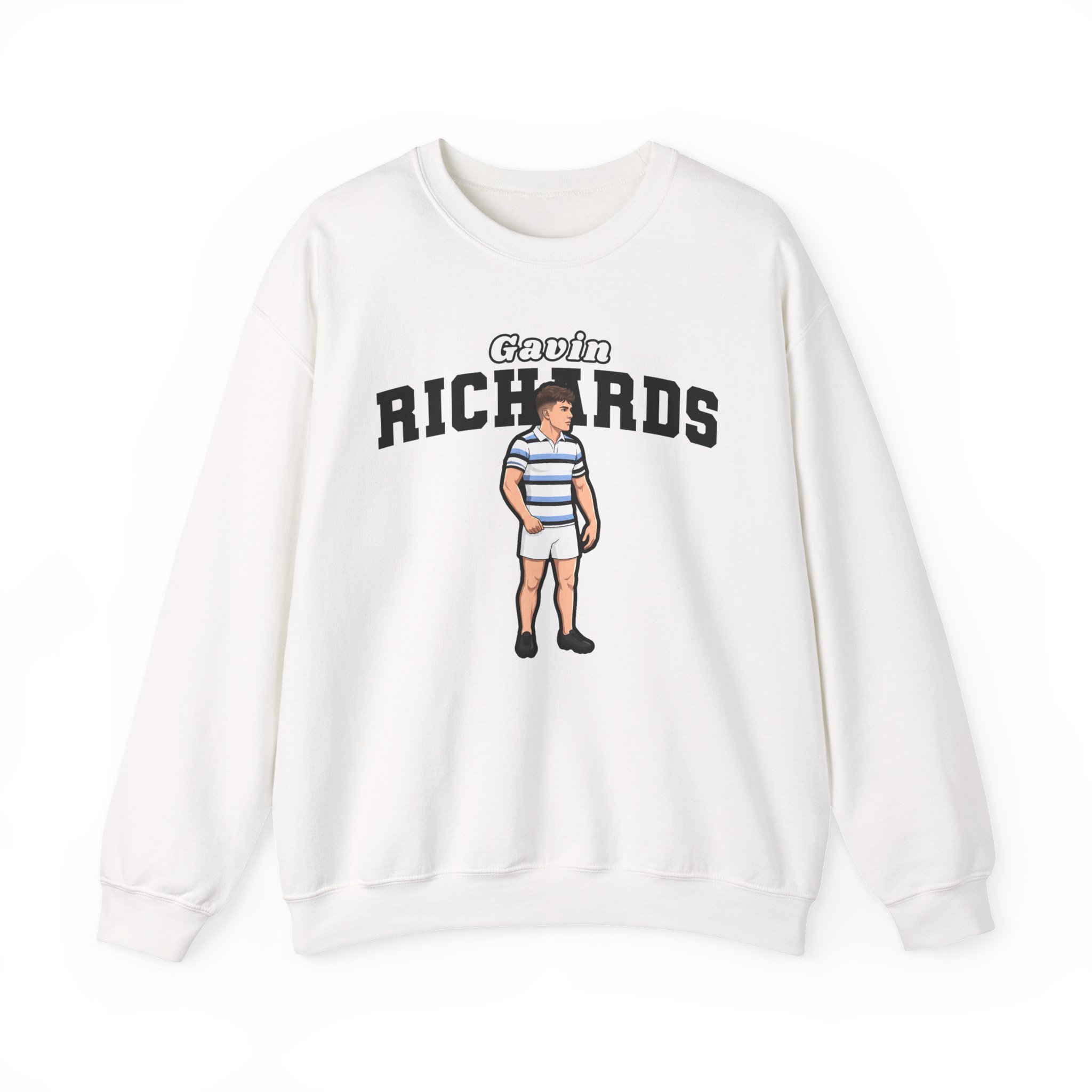 Crewneck Sweatshirt — character_name_arch in White