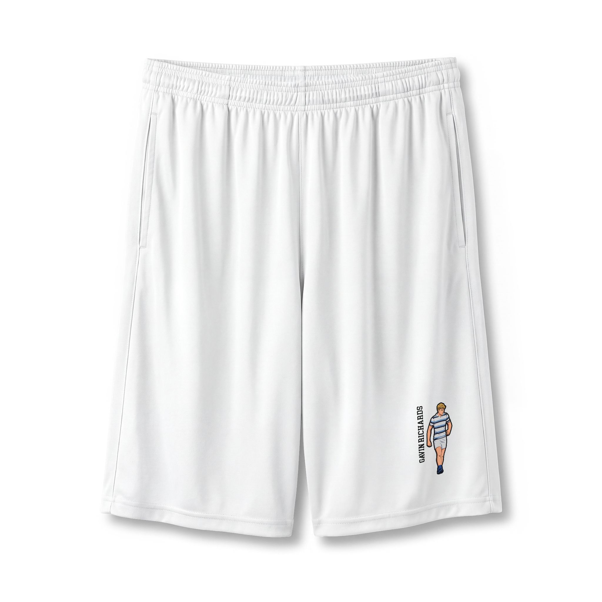 Shorts — character_name_vertical in White