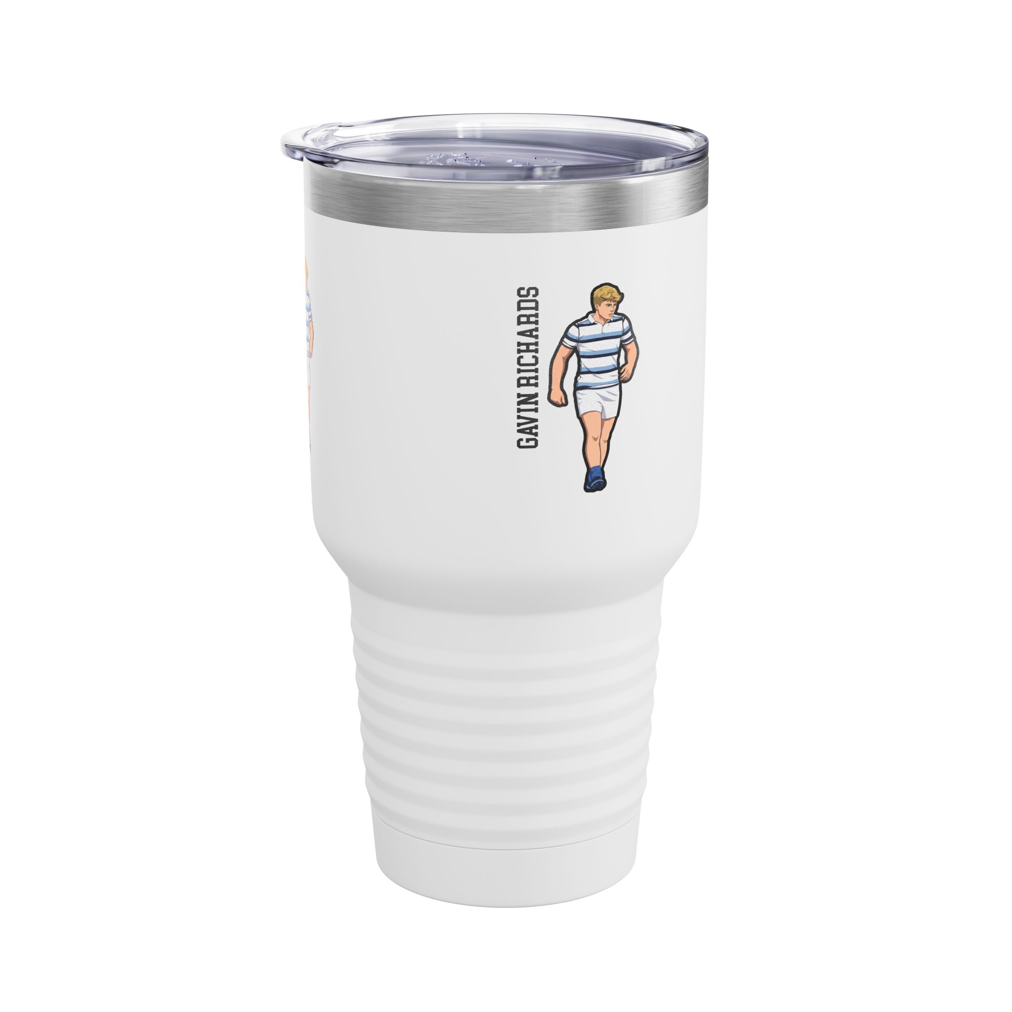 30oz Tumbler — character_name_vertical in White