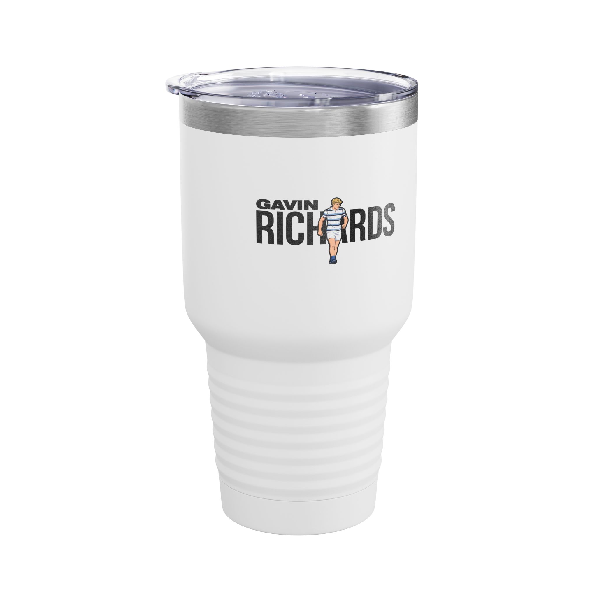 30oz Tumbler — character_player_name in White