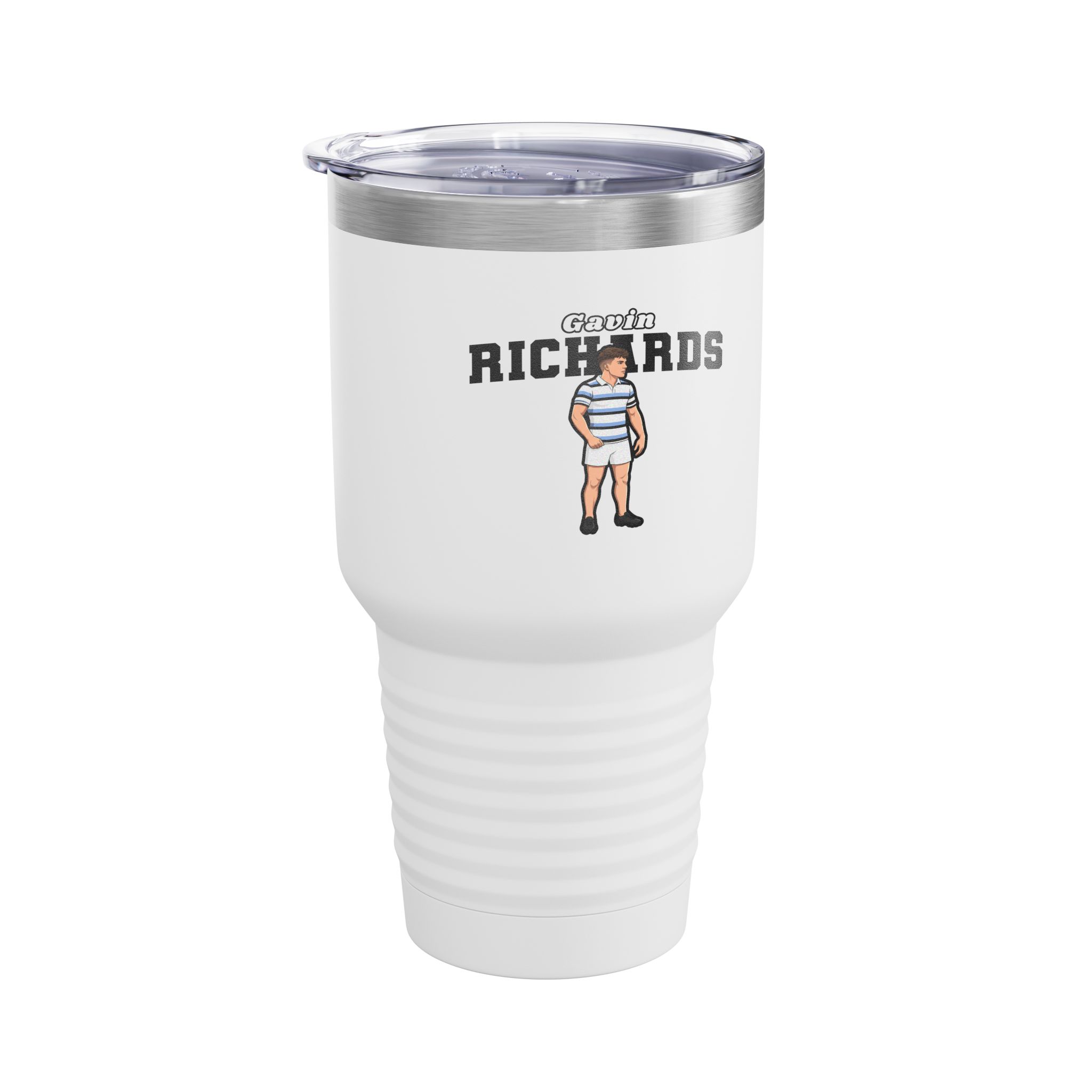 30oz Tumbler — character_name_arch in White