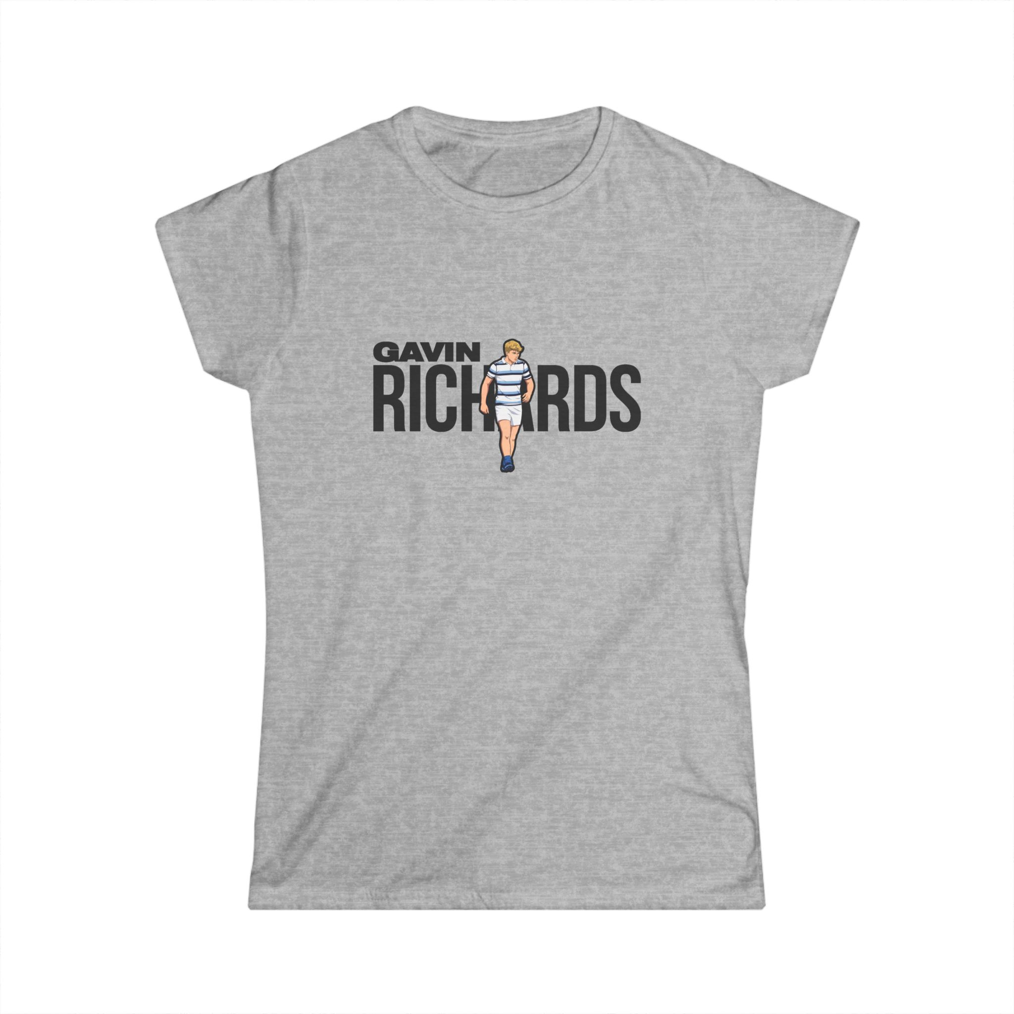 Women's Softstyle Tee — character_player_name in Grey