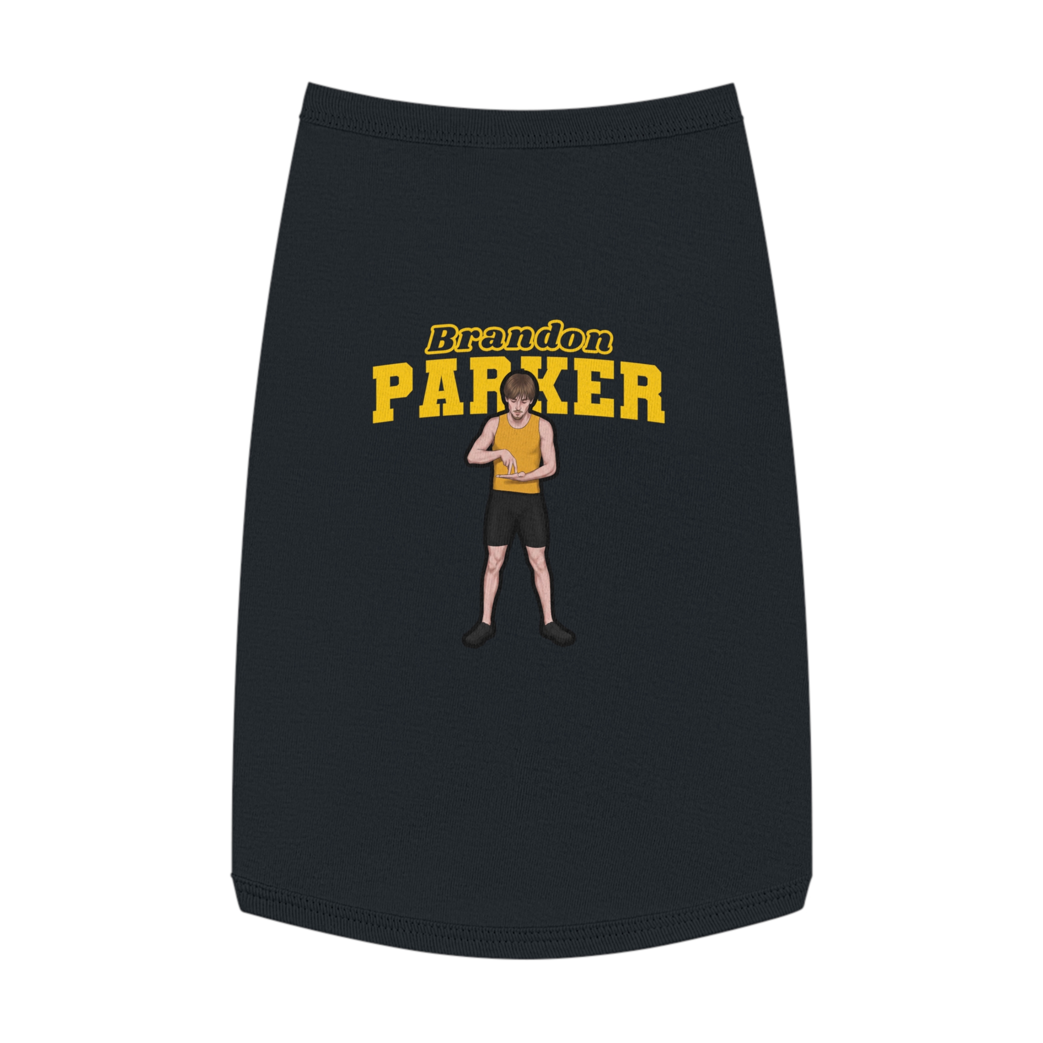 Pet Tank Top — character_name_arch in Black