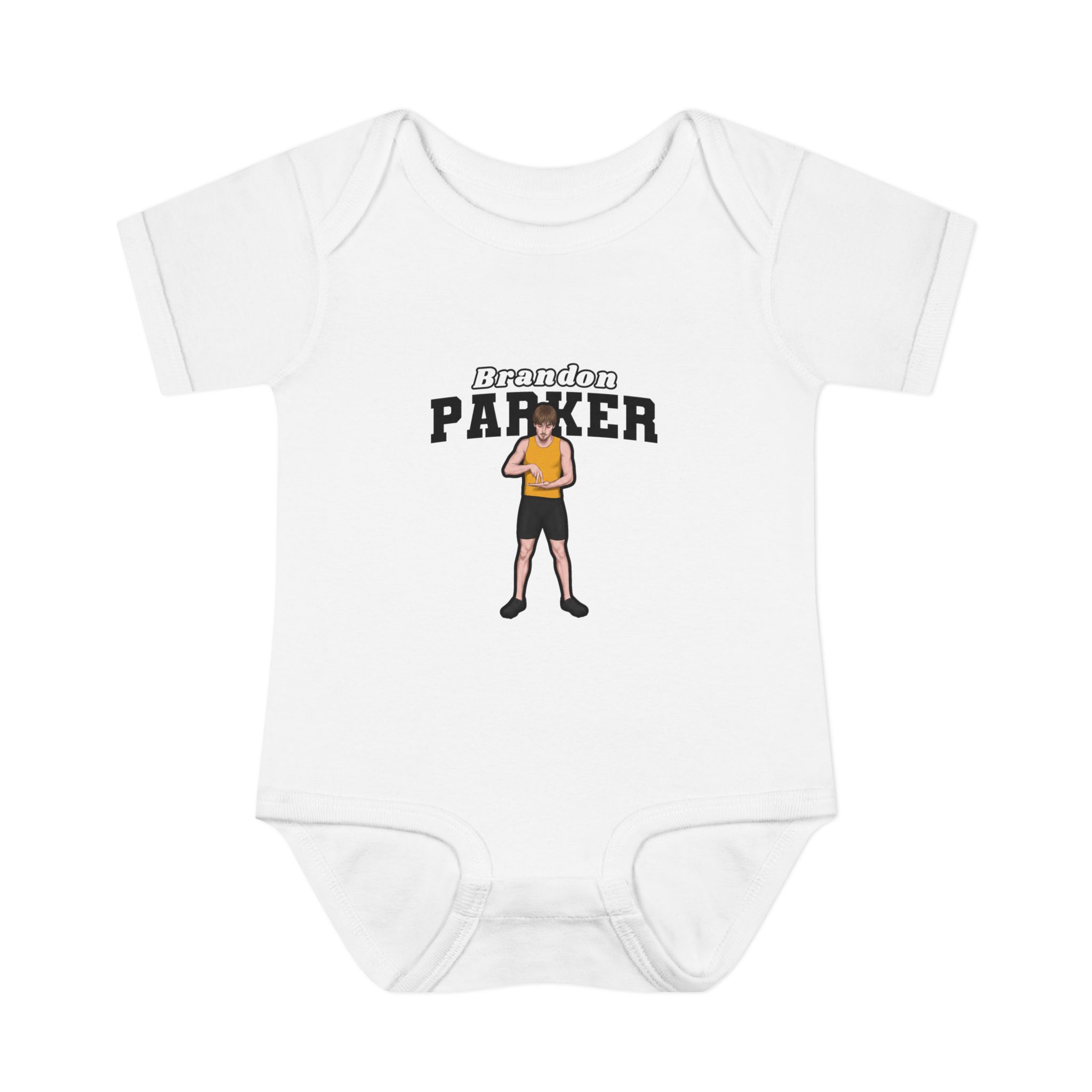 Baby Onesie — character_name_arch in White