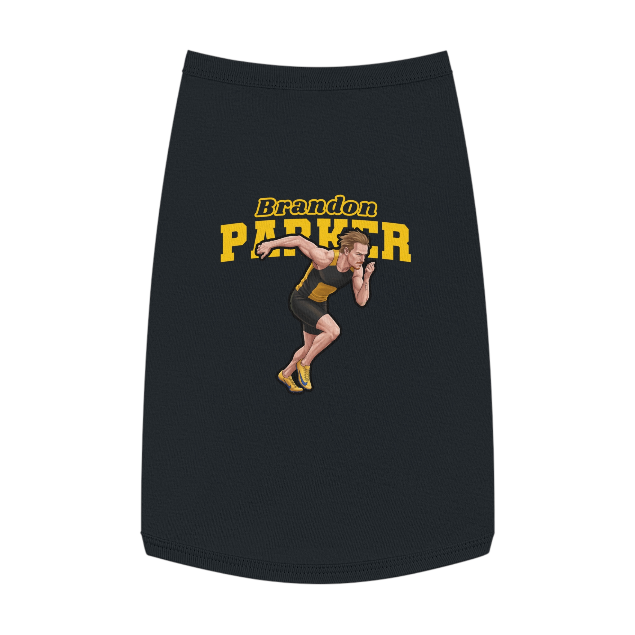 Pet Tank Top — character_name_arch in Black