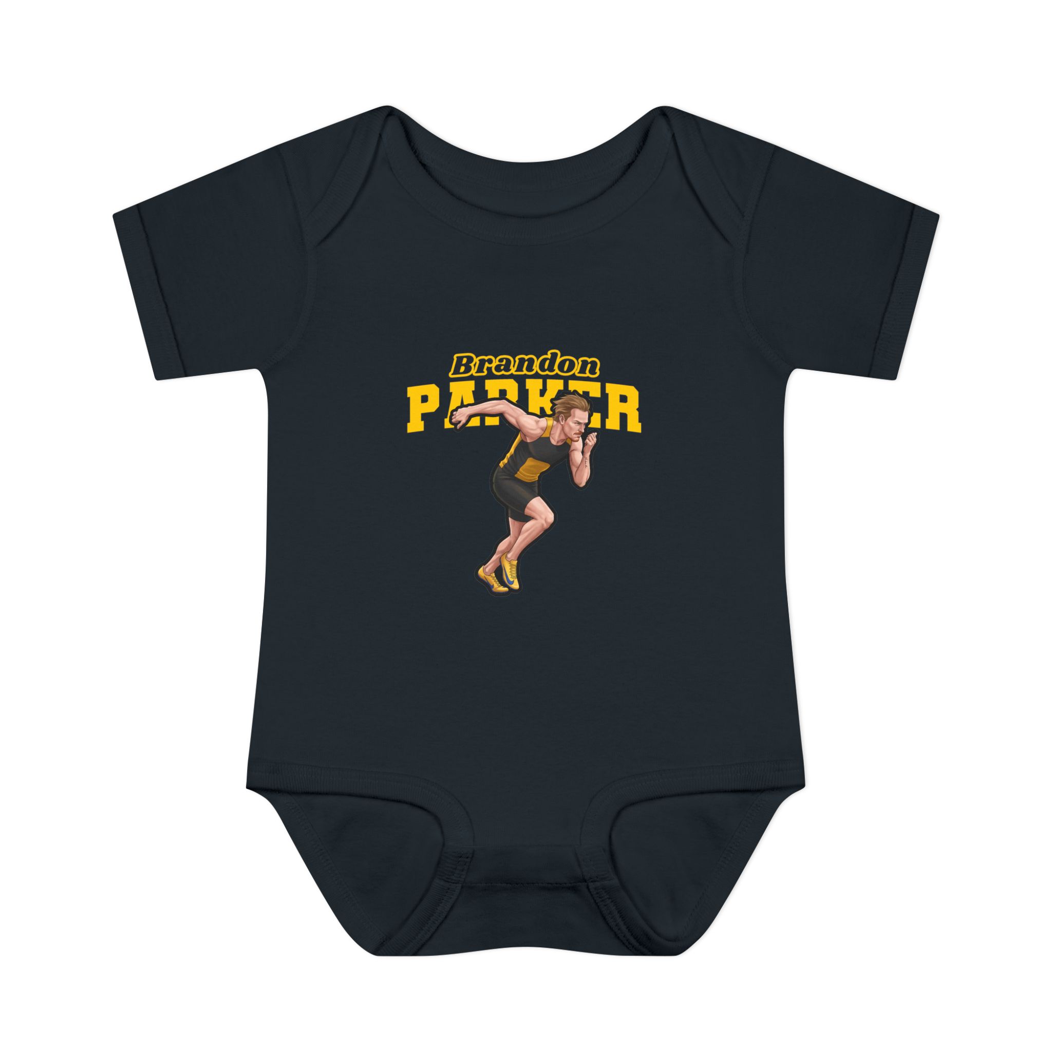 Baby Onesie — character_name_arch in Black