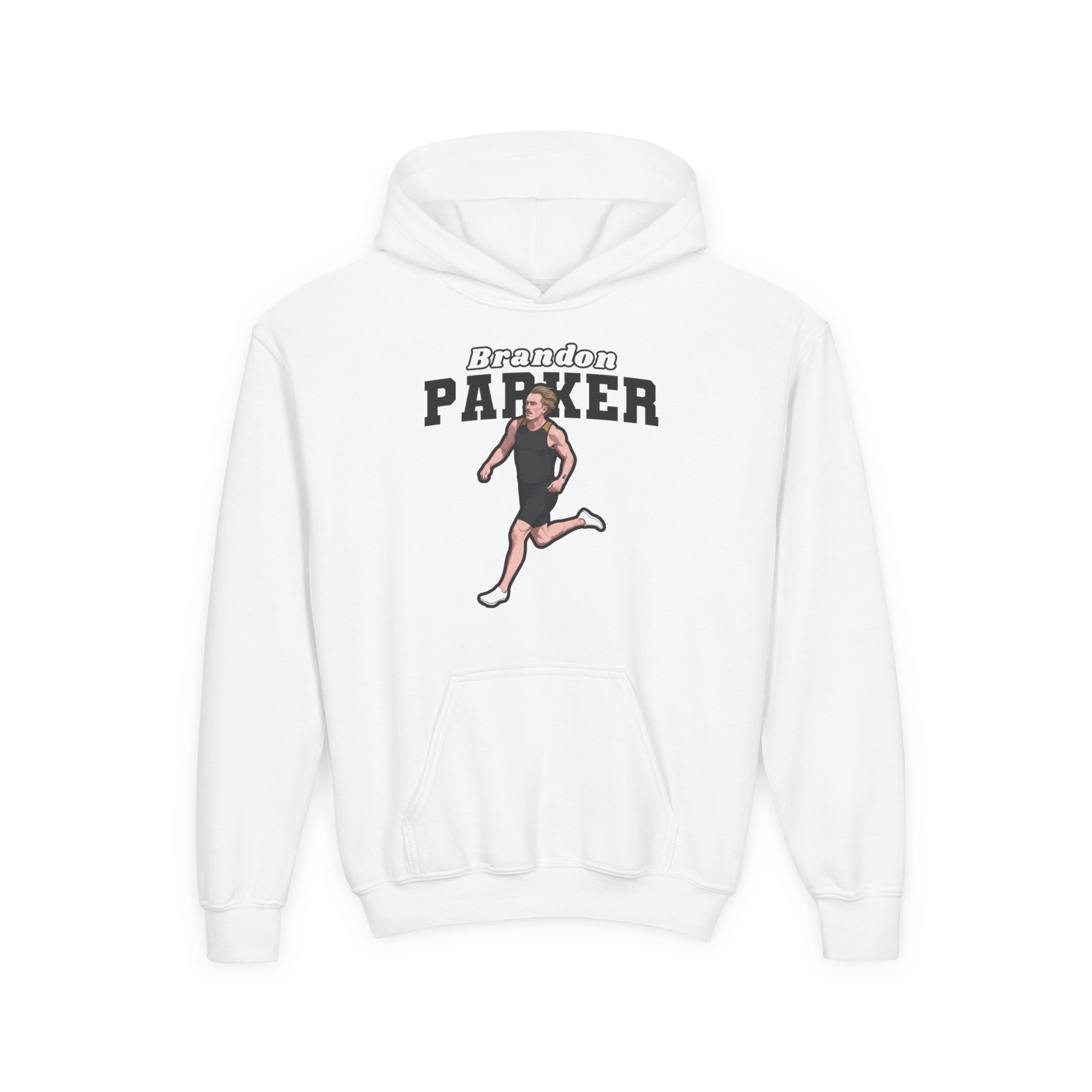 Youth Hoodie — character_name_arch in White
