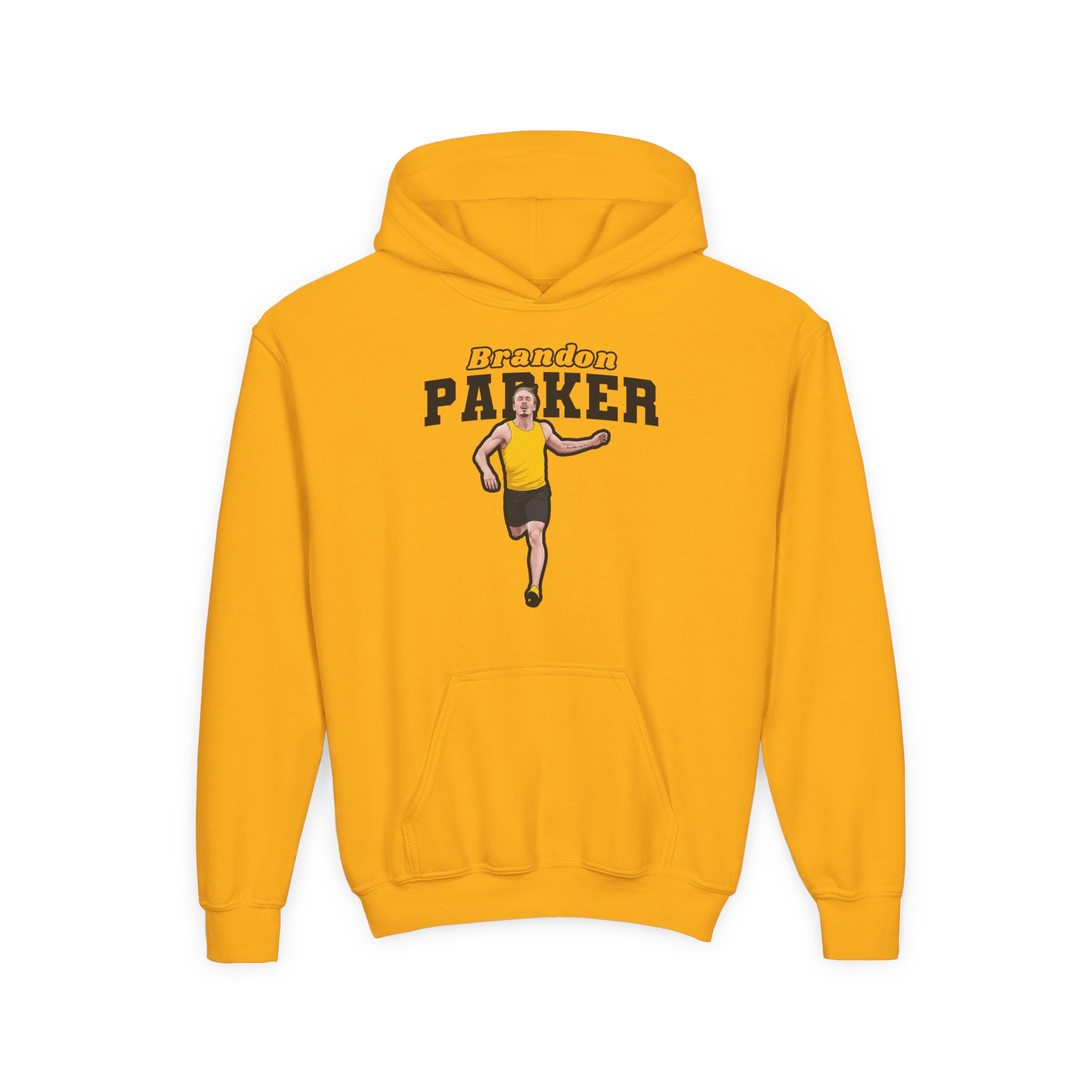 Youth Hoodie — character_name_arch in Gold