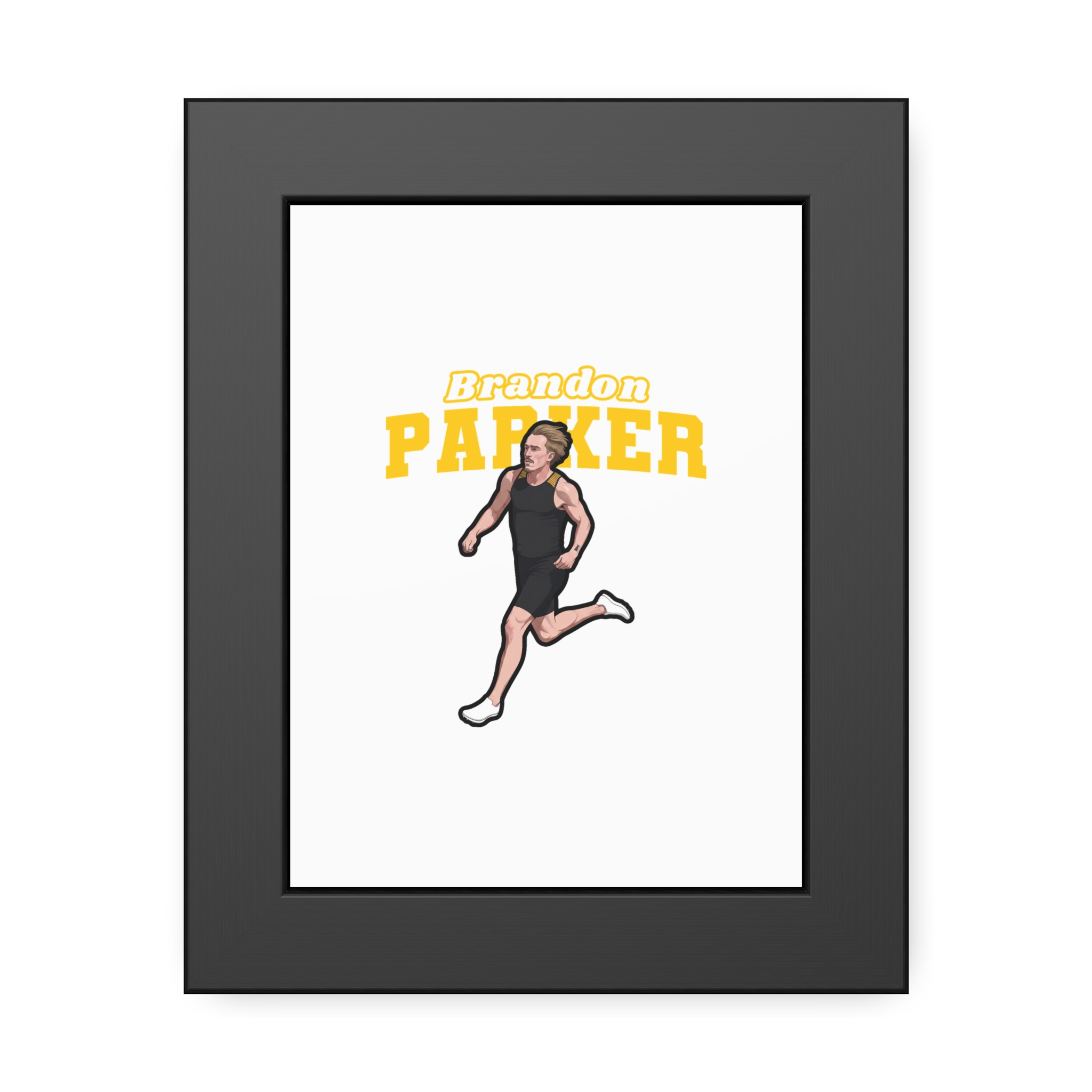 Framed Poster — character_name_arch in Black