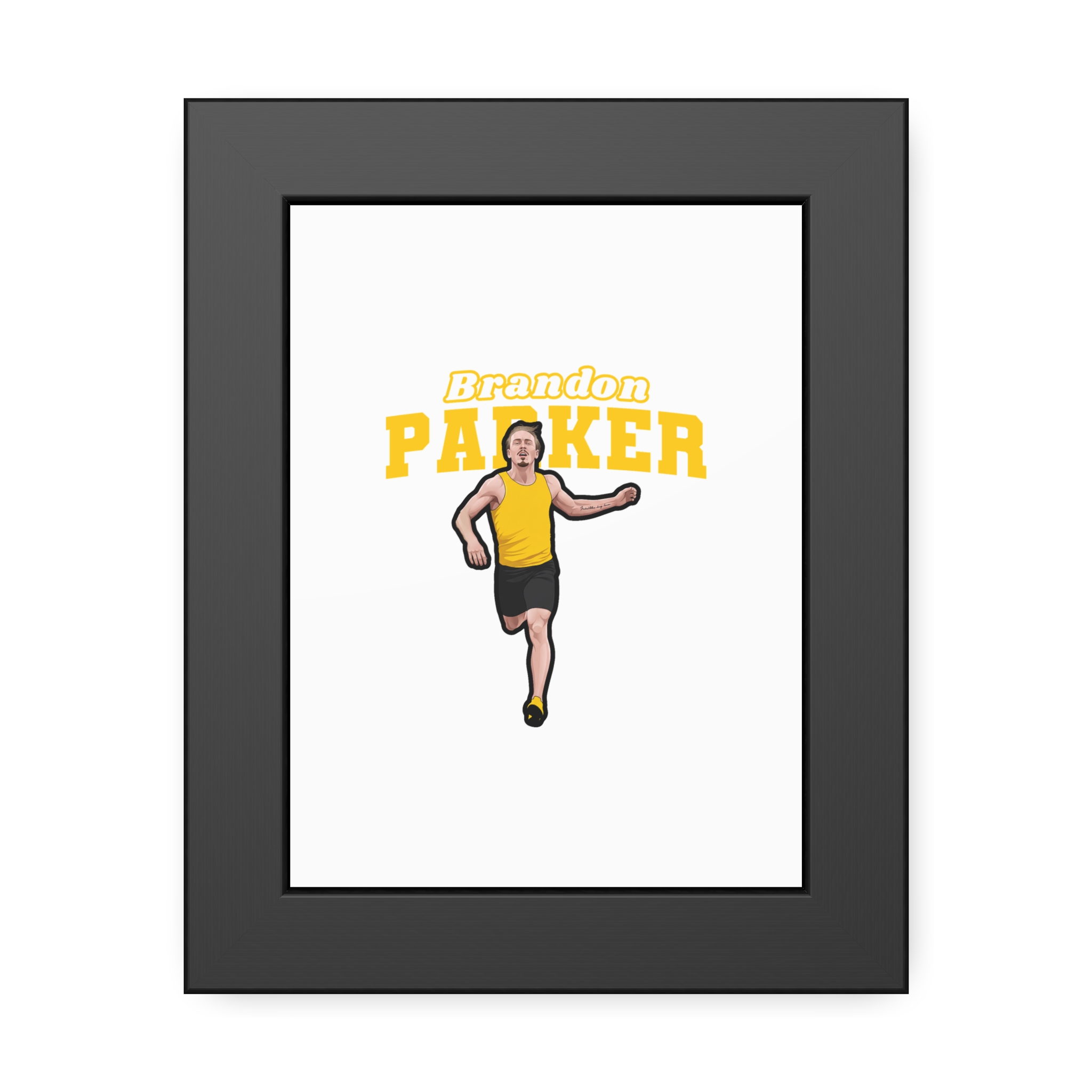 Framed Poster — character_name_arch in Black