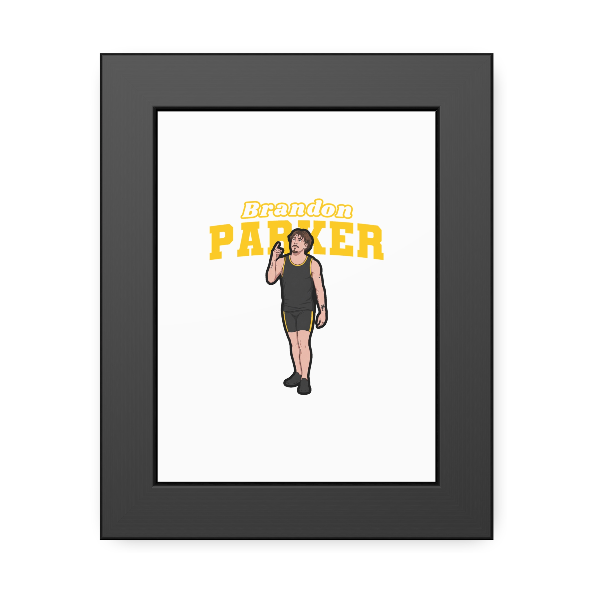 Framed Poster — character_name_arch in Black