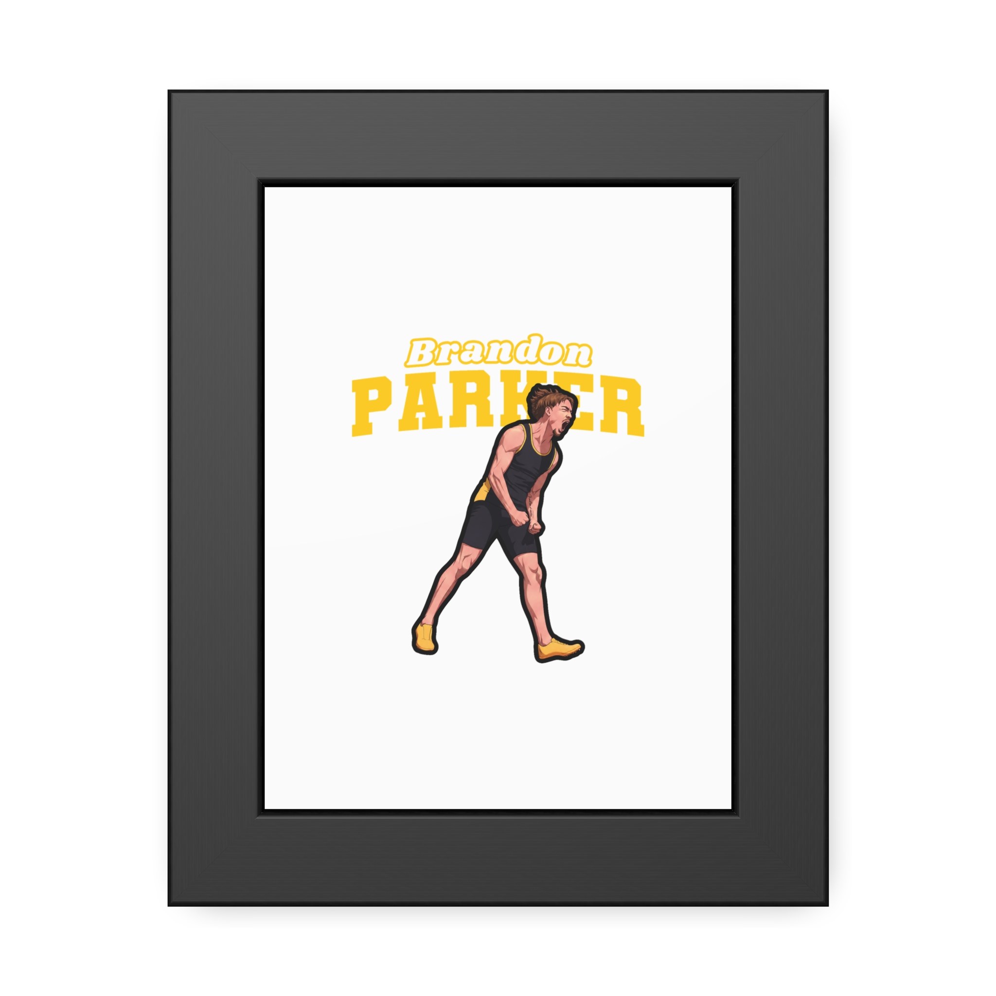 Framed Poster — character_name_arch in Black