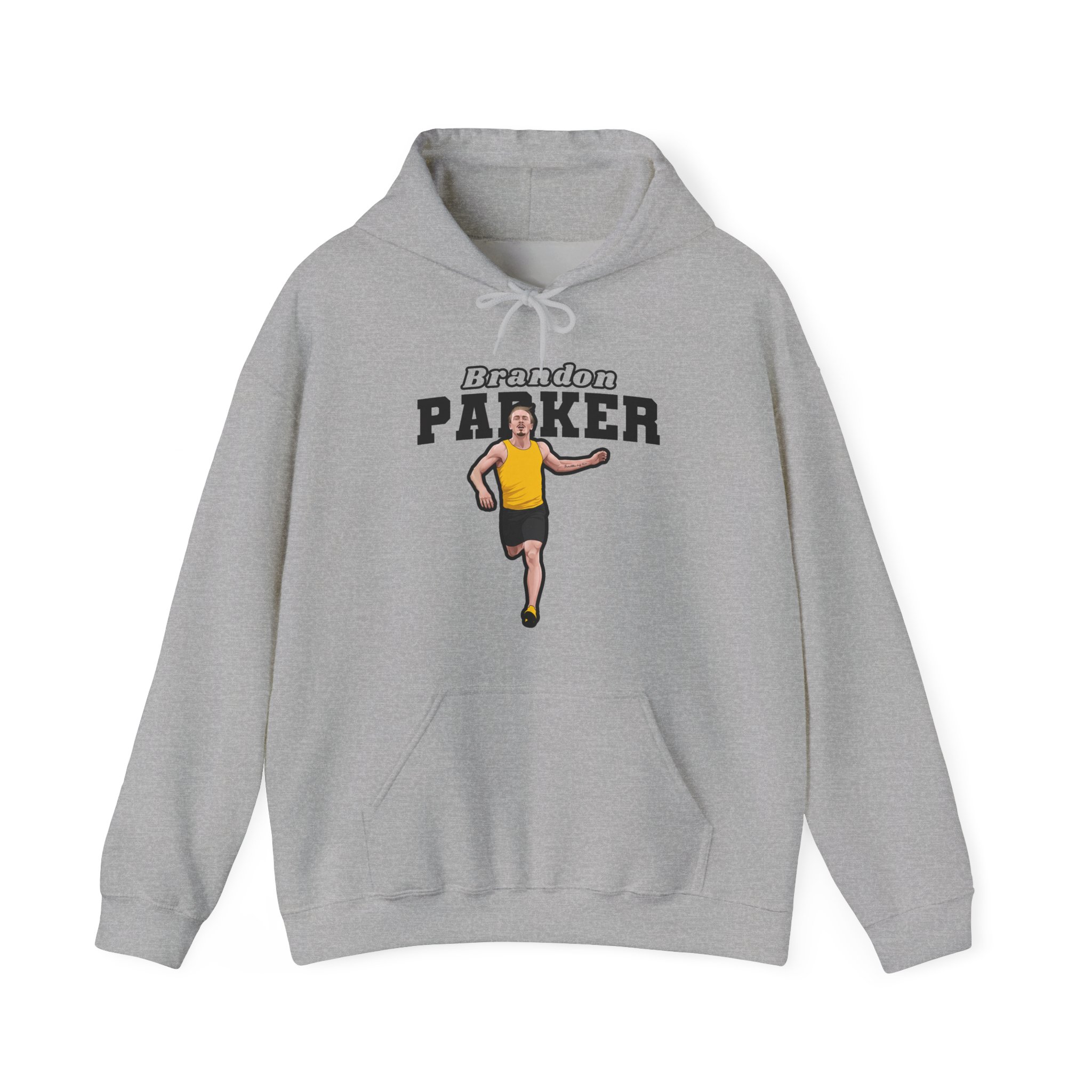 Hoodie — character_name_arch in Grey