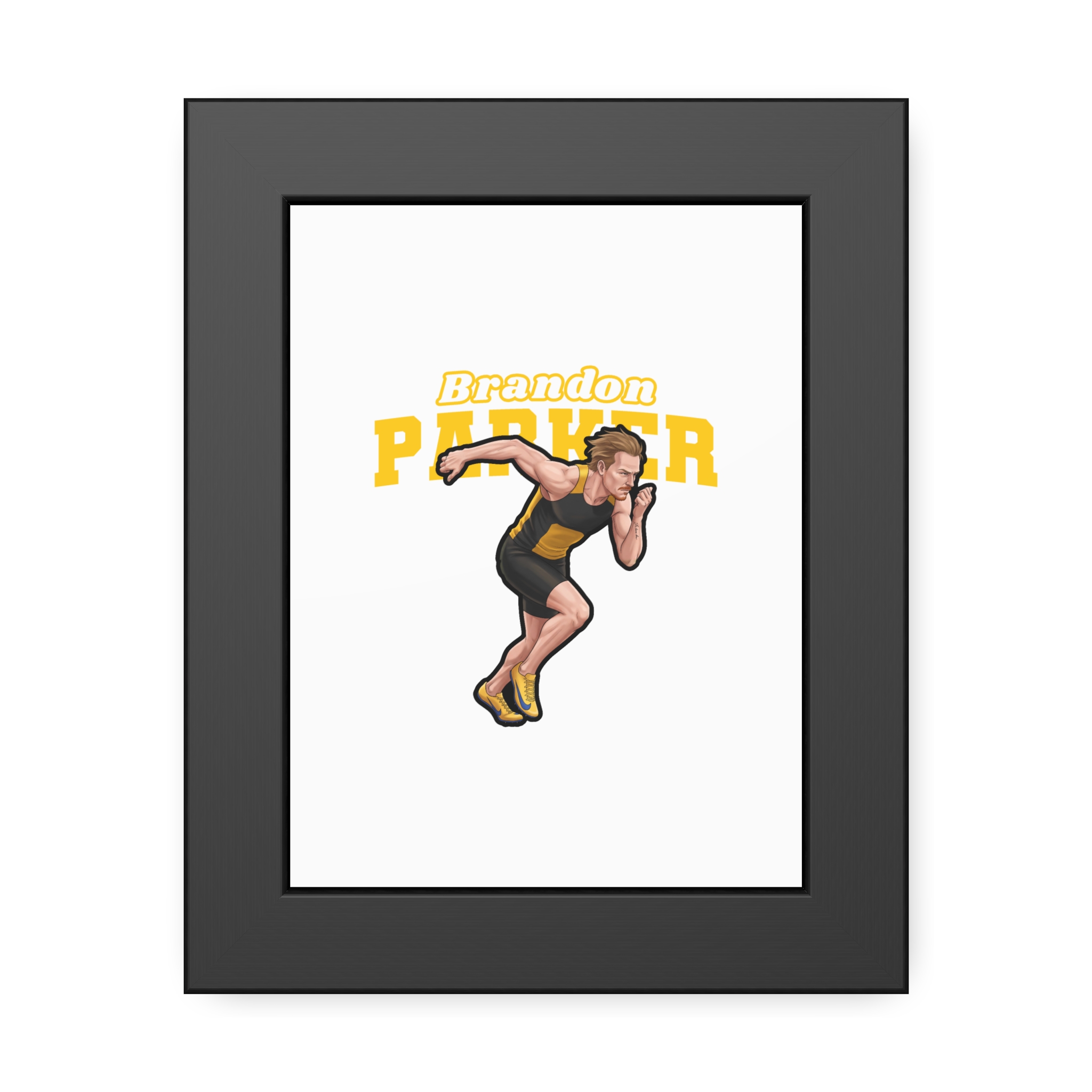 Framed Poster — character_name_arch in Black