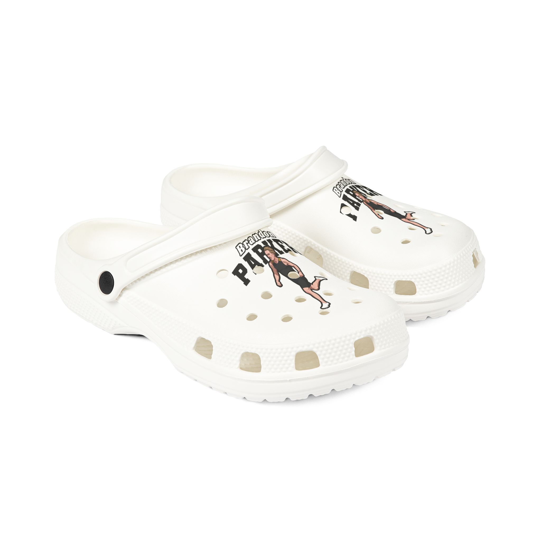 Rubber Clogs — character_name_arch in White